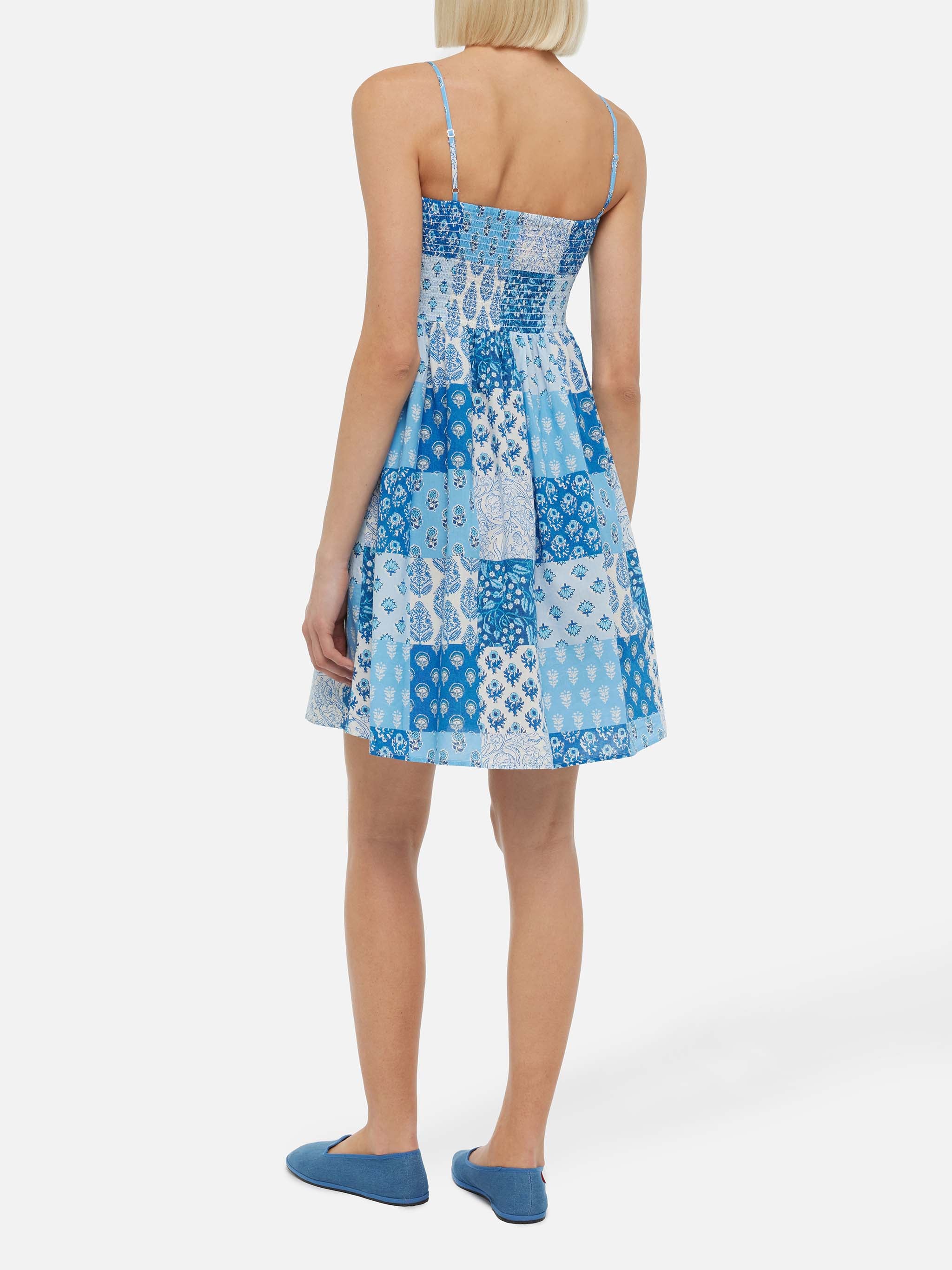 mc2-saint-barth-abito-donna-hawa-in-cotone-con-corpetto-ricamato-a-punto-smock image 3