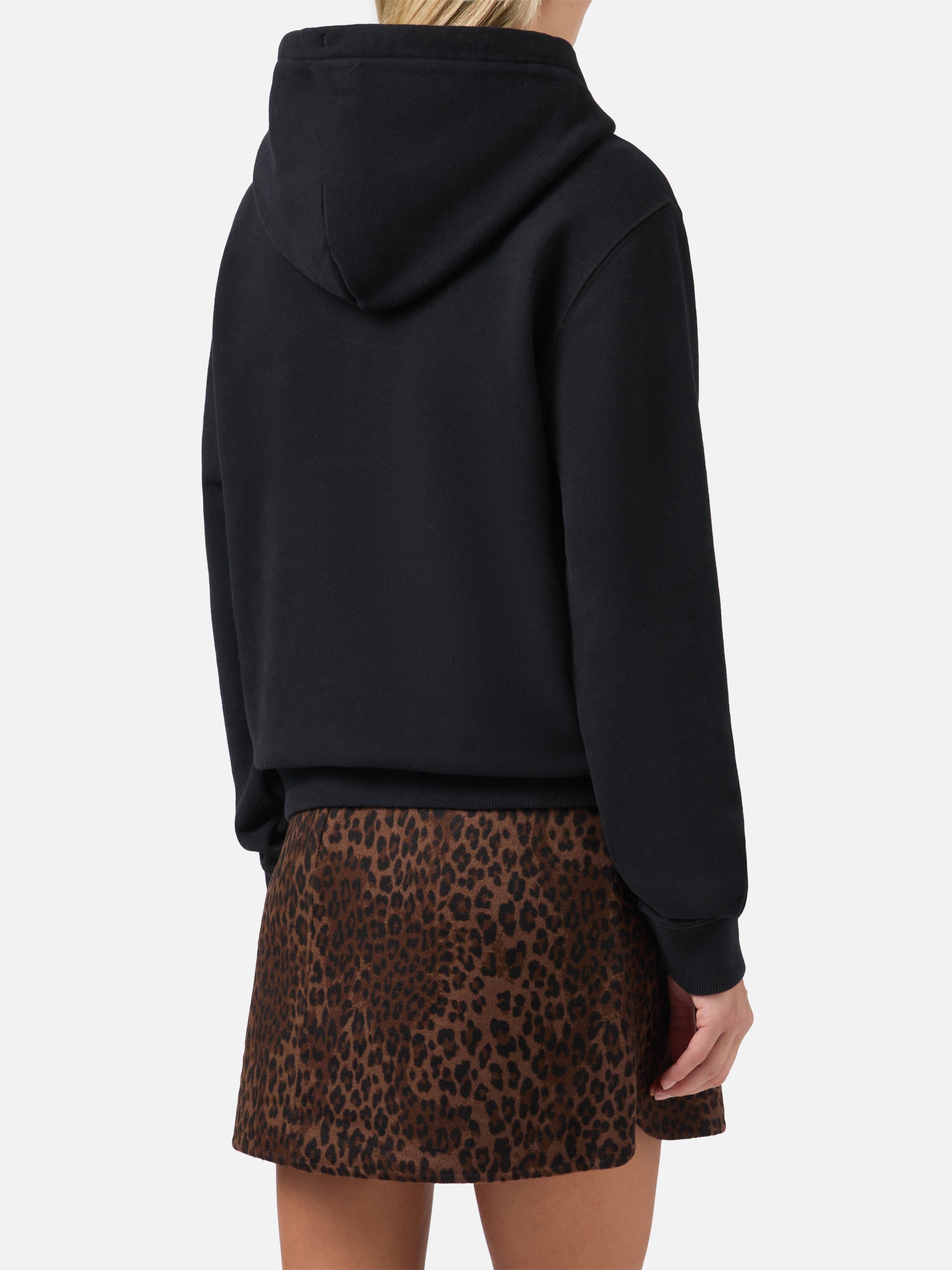mc2-saint-barth-virginia-felpa-con-cappuccio-in-cotone-nero-con-patch-animalier image 3