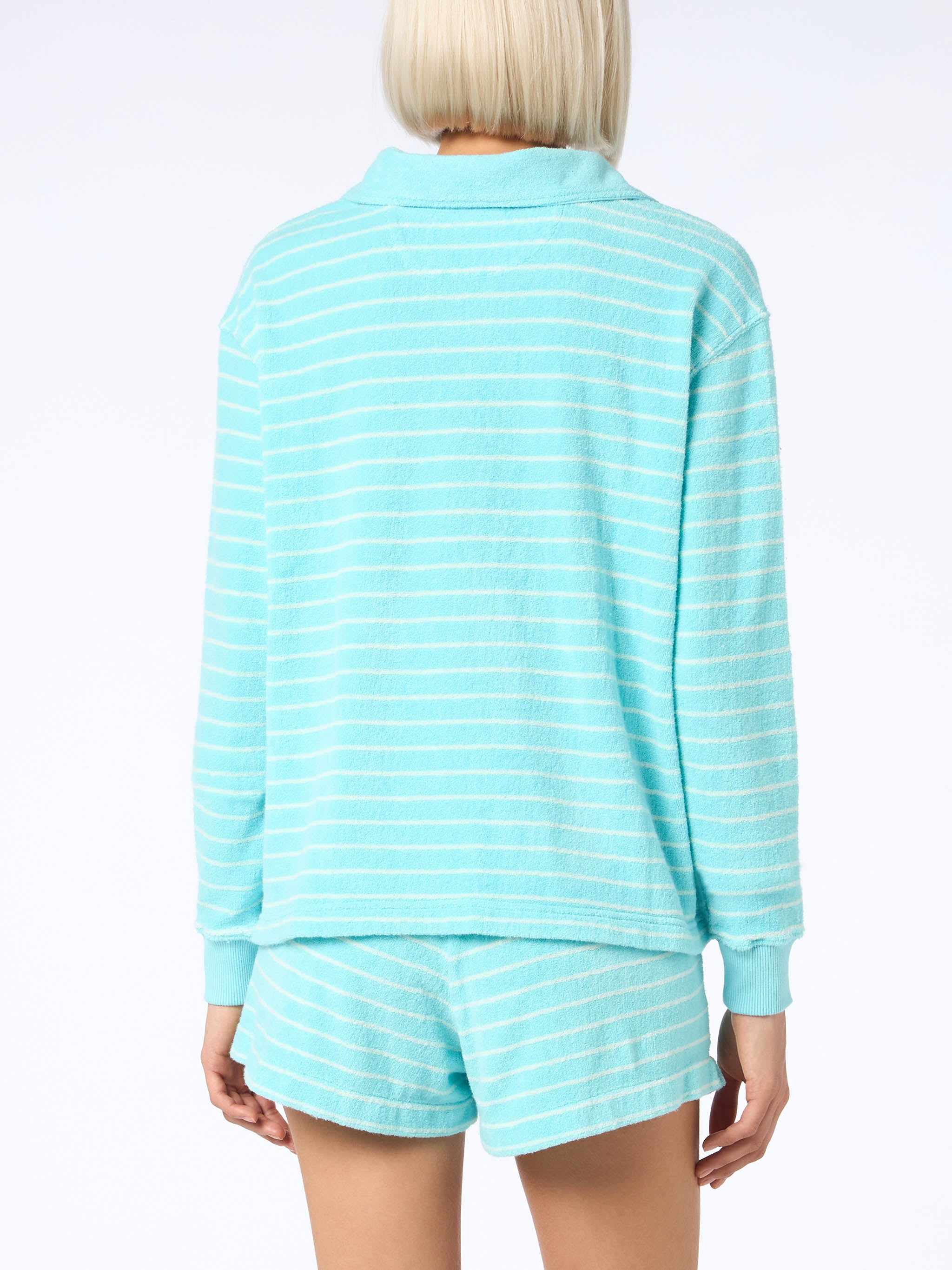 mc2-saint-barth-magda-felpa-spugna-a-righe-azzurro-chiaro-oversize image 3