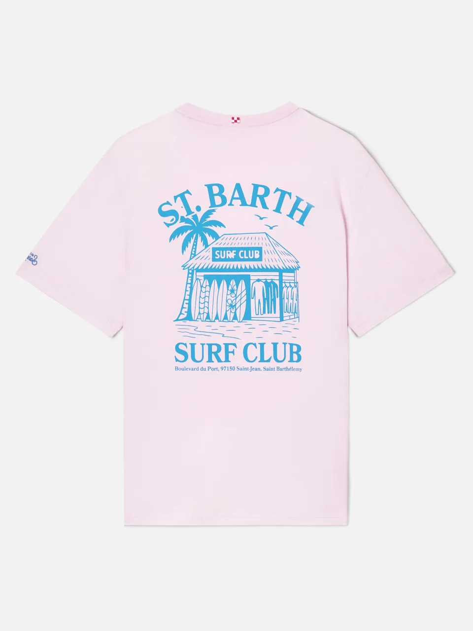 mc2-saint-barth-portland-t-shirt-uomo-rosa-st-barth-surf-club-cotone image 1