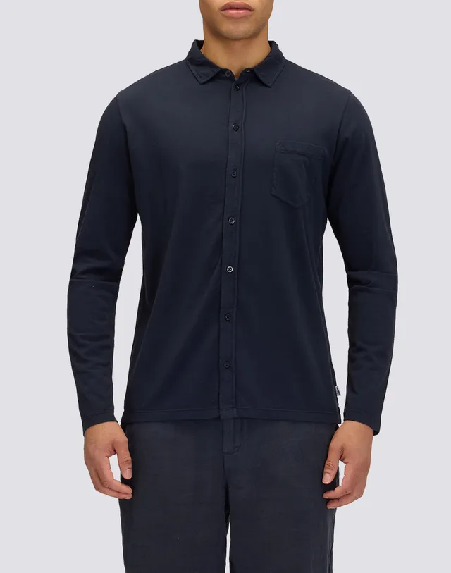 sundek-camicia-uomo-maniche-lunghe-cotone-jersey-tinto-capo-regular image 1
