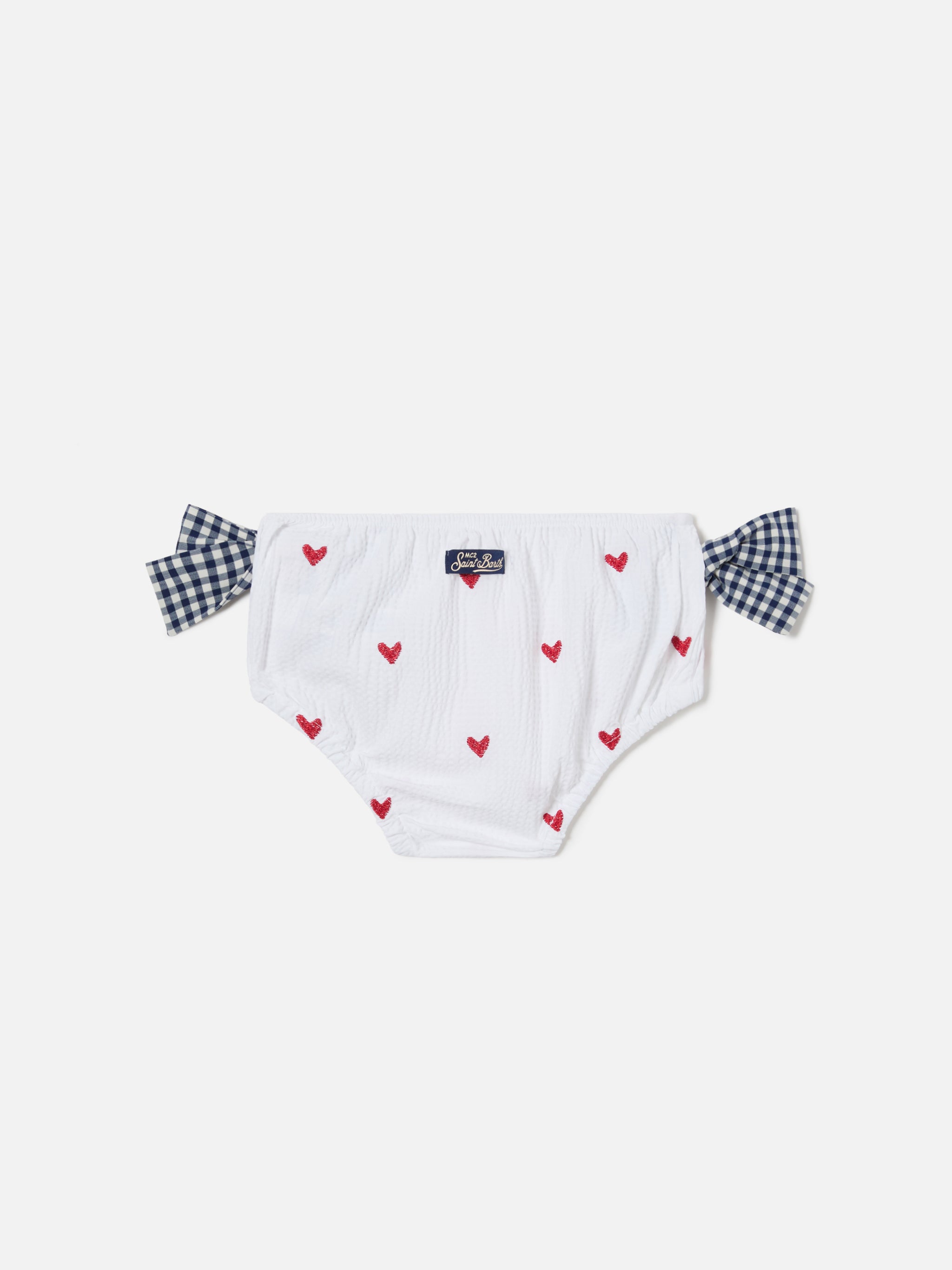mc2-saint-barth-rainbow-culotte-mare-neonata-seersucker-bianca-cuoricini image 2