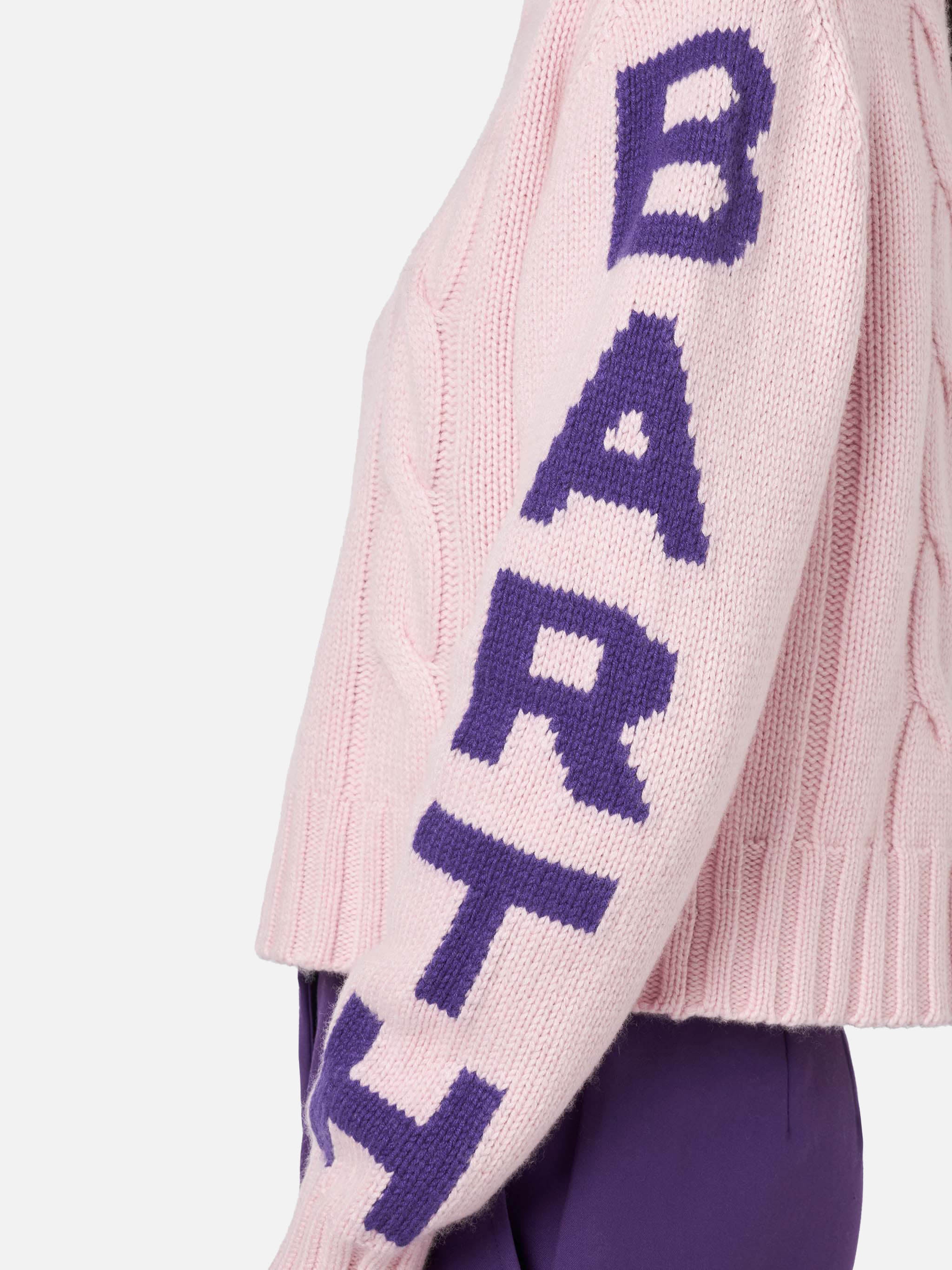 mc2-saint-barth-maglione-adler-collo-alto-in-maglia-intrecciata-rosa-con-jacquar image 3