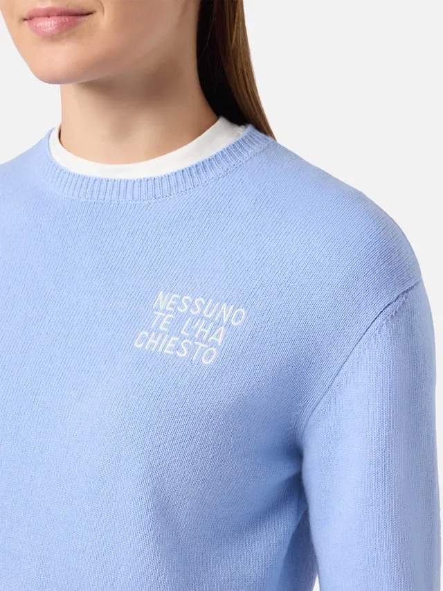 mc2-saint-barth-maglione-new-queen-donna-azzurro-girocollo-ricamo-nessuno-te-l-h image 1