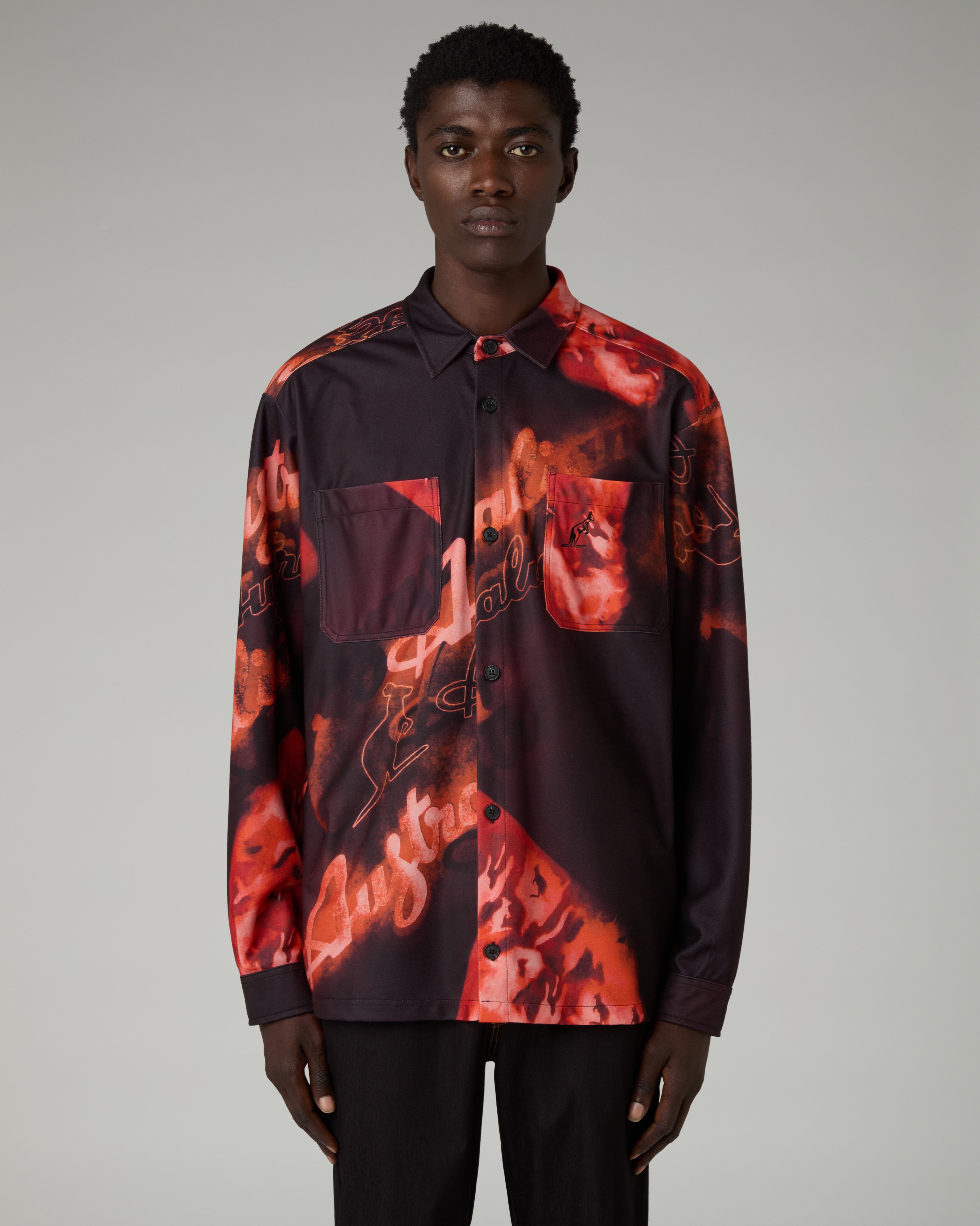 australian-rust-printed-shirt-arucm0003-camicia-over-in-sabrinda-fantasia image 1