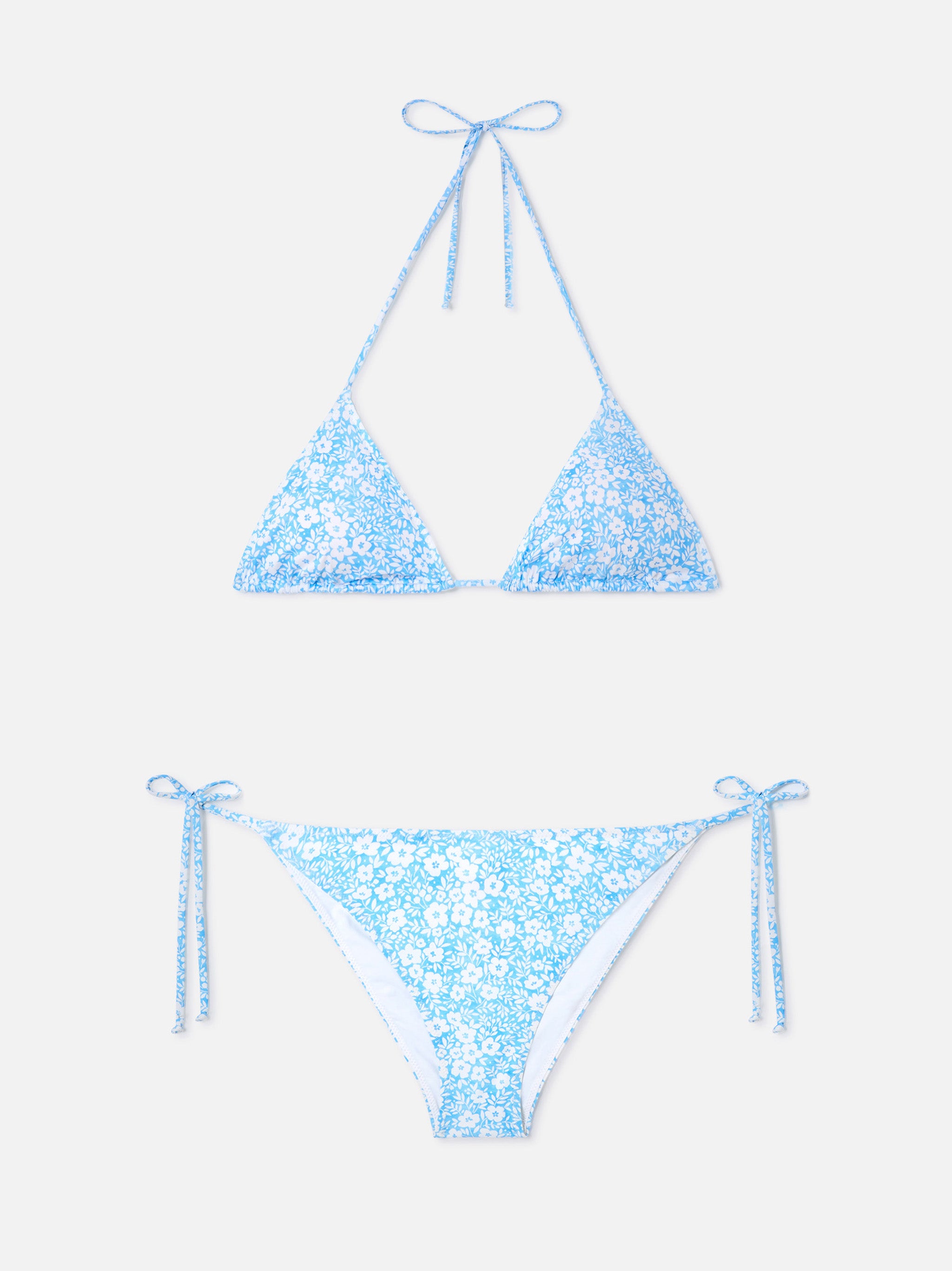 bikini-donna-mc2-saint-barth-leah-virgo-triangolo-stampa-floreale-vintage image 1