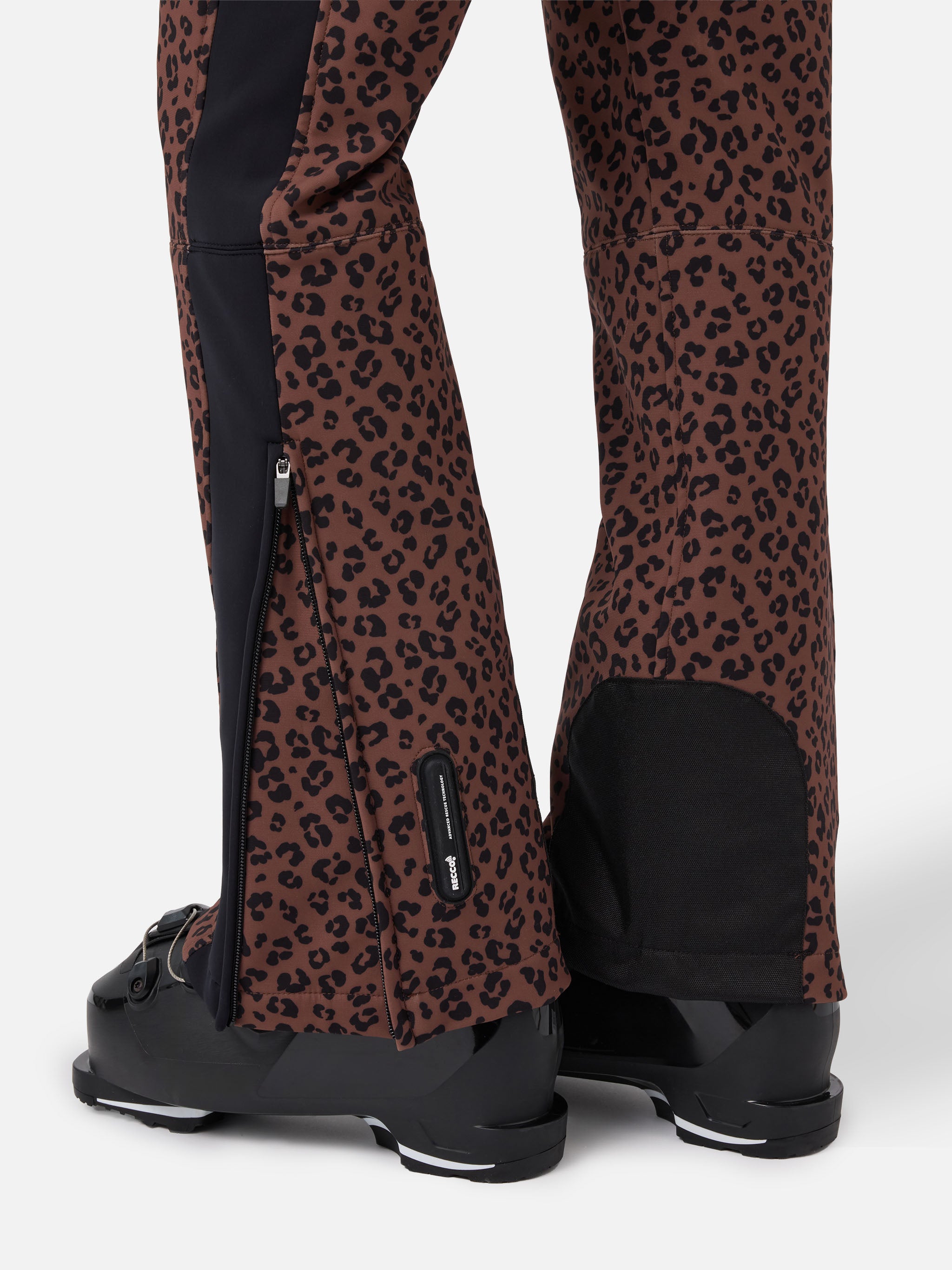 mc2-saint-barth-garmisch-tuta-da-sci-donna-animalier-marrone-con-recco image 4