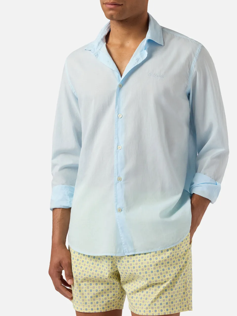 mc2-saint-barth-camicia-chemise-ice-in-puro-voile-di-cotone-azzurro image 1