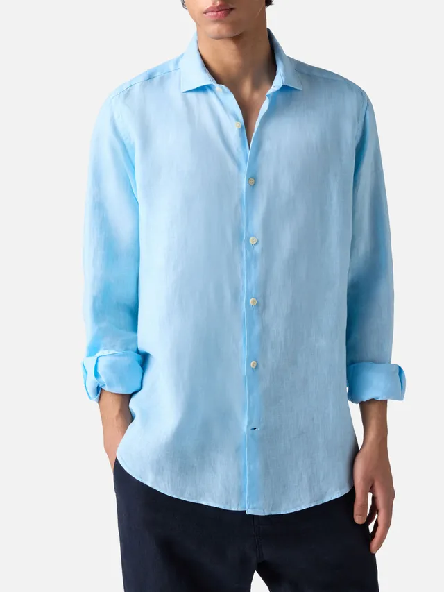 mc2-saint-barth-camicia-pamplona-uomo-in-lino-azzurro-chiaro image 1