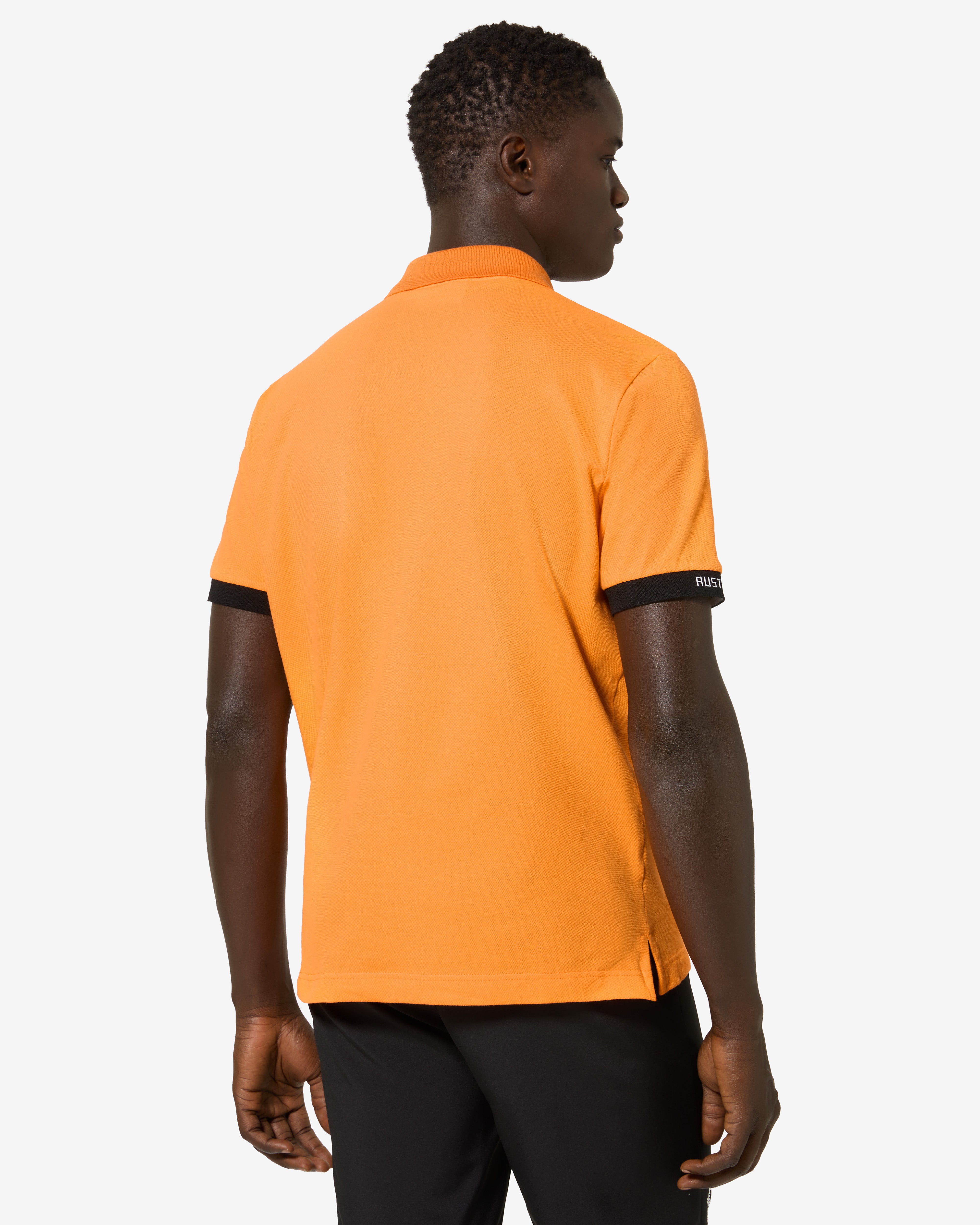 australian-collage-polo-shirt-arancio-acceso-polo-piquet-regular-fit image 3