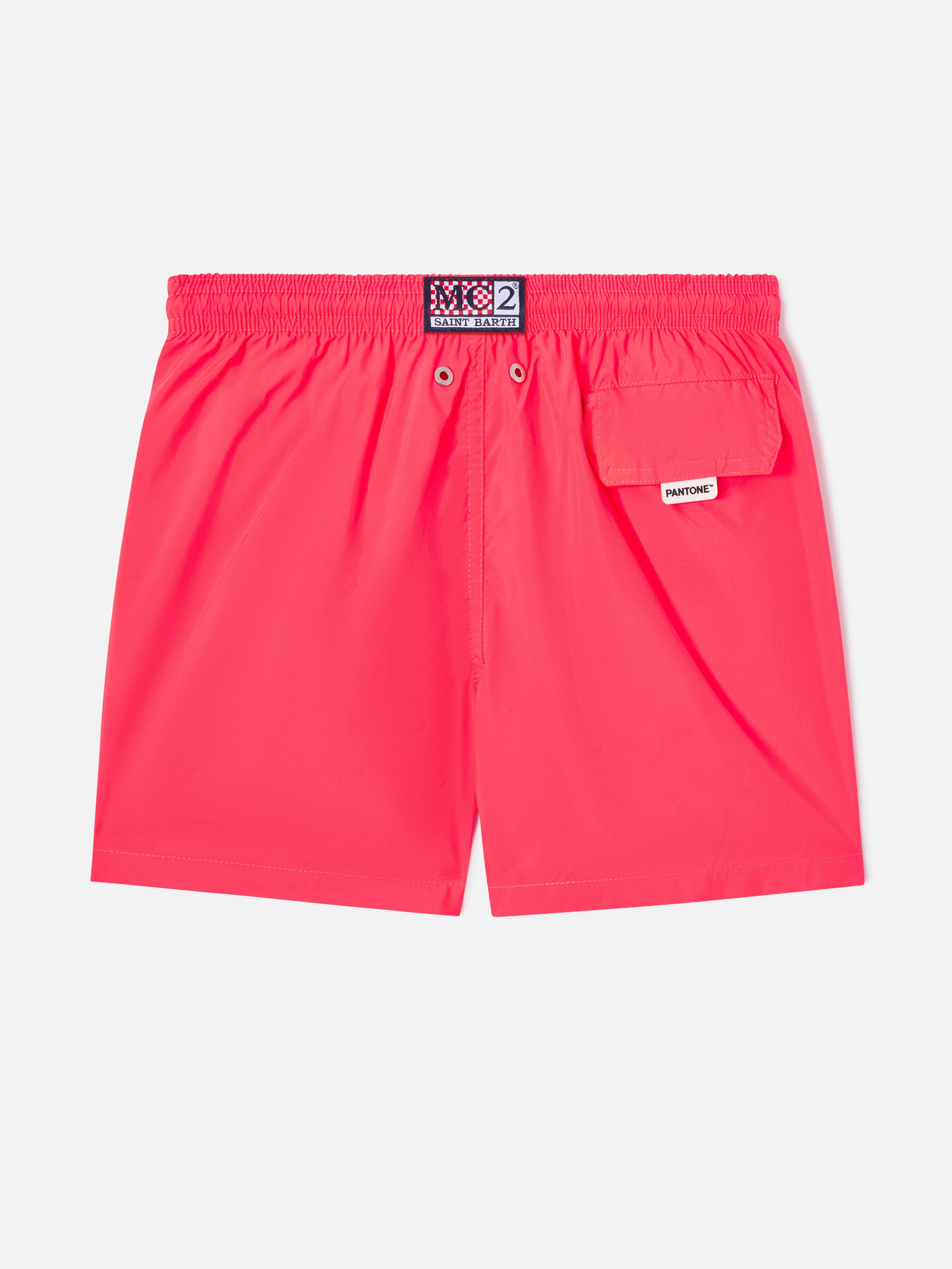 mc2-saint-barth-costume-boxer-bambino-rosso-fluo-edizione-pantone-ultra-light image 2