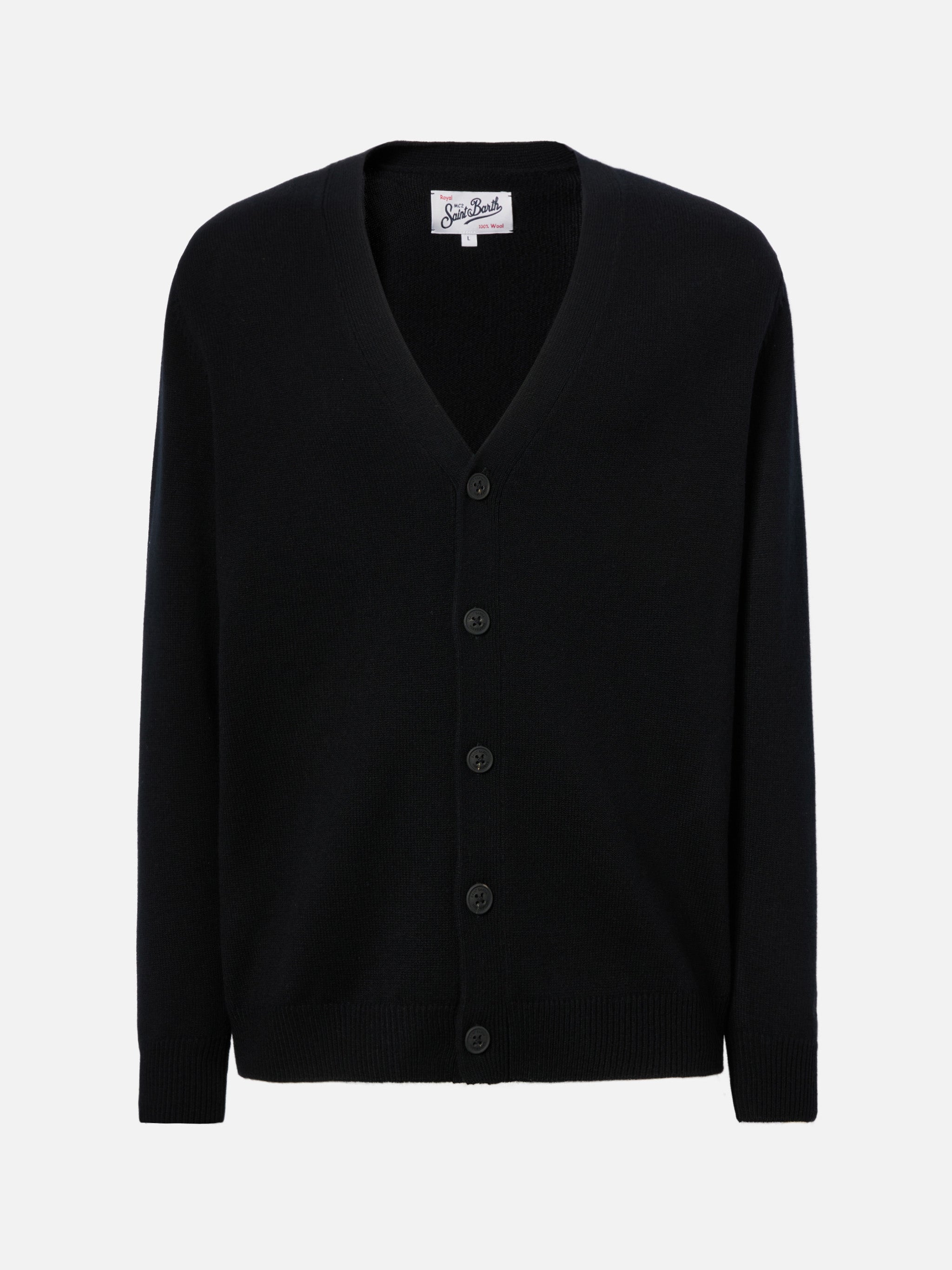 mc2-saint-barth-herrison-cardigan-uomo-in-pura-lana-nero image 5
