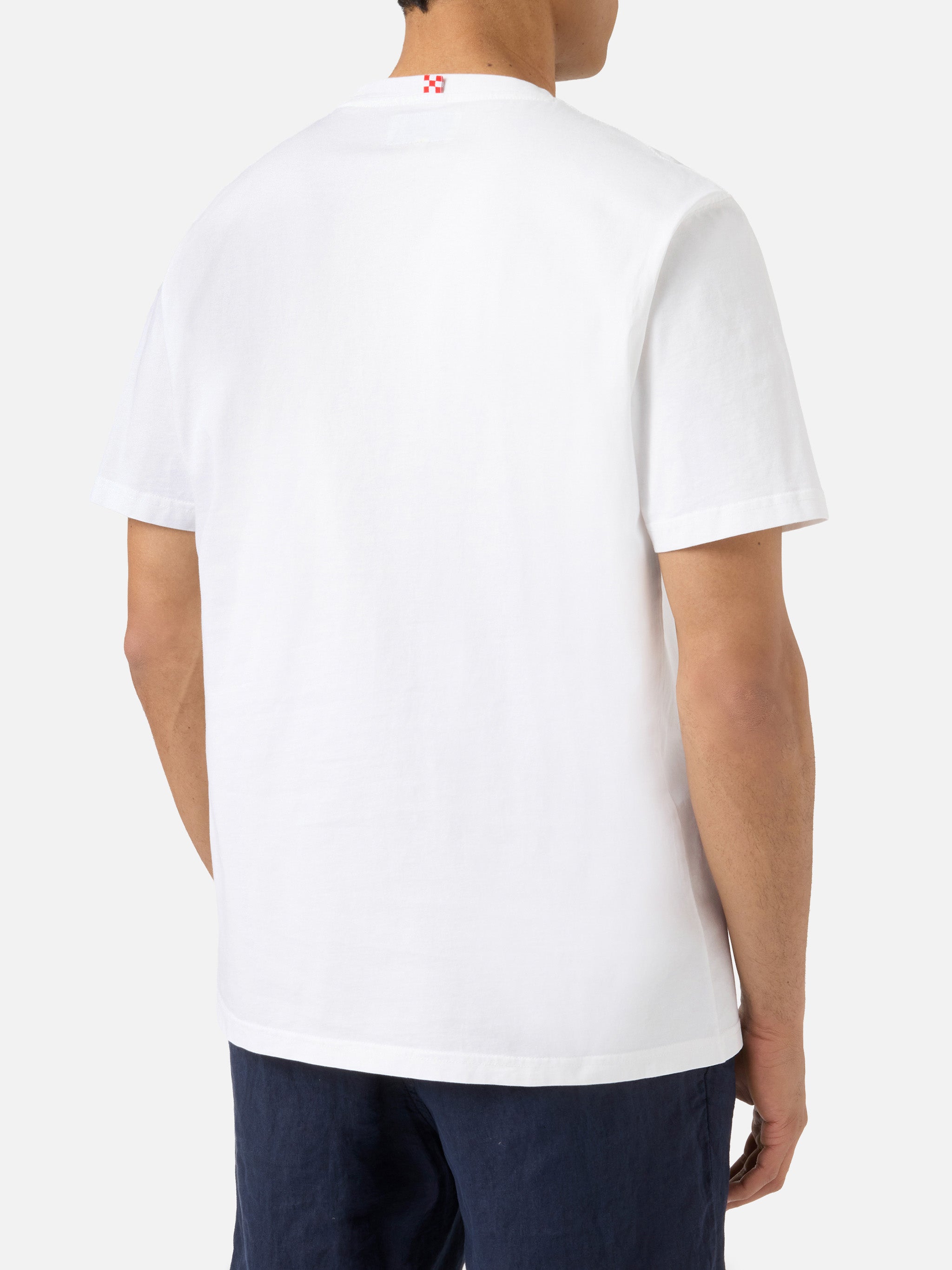 mc2-saint-barth-t-shirt-portofino-uomo-bianca-cotone-st-barth-bomber-peanuts-spe image 5