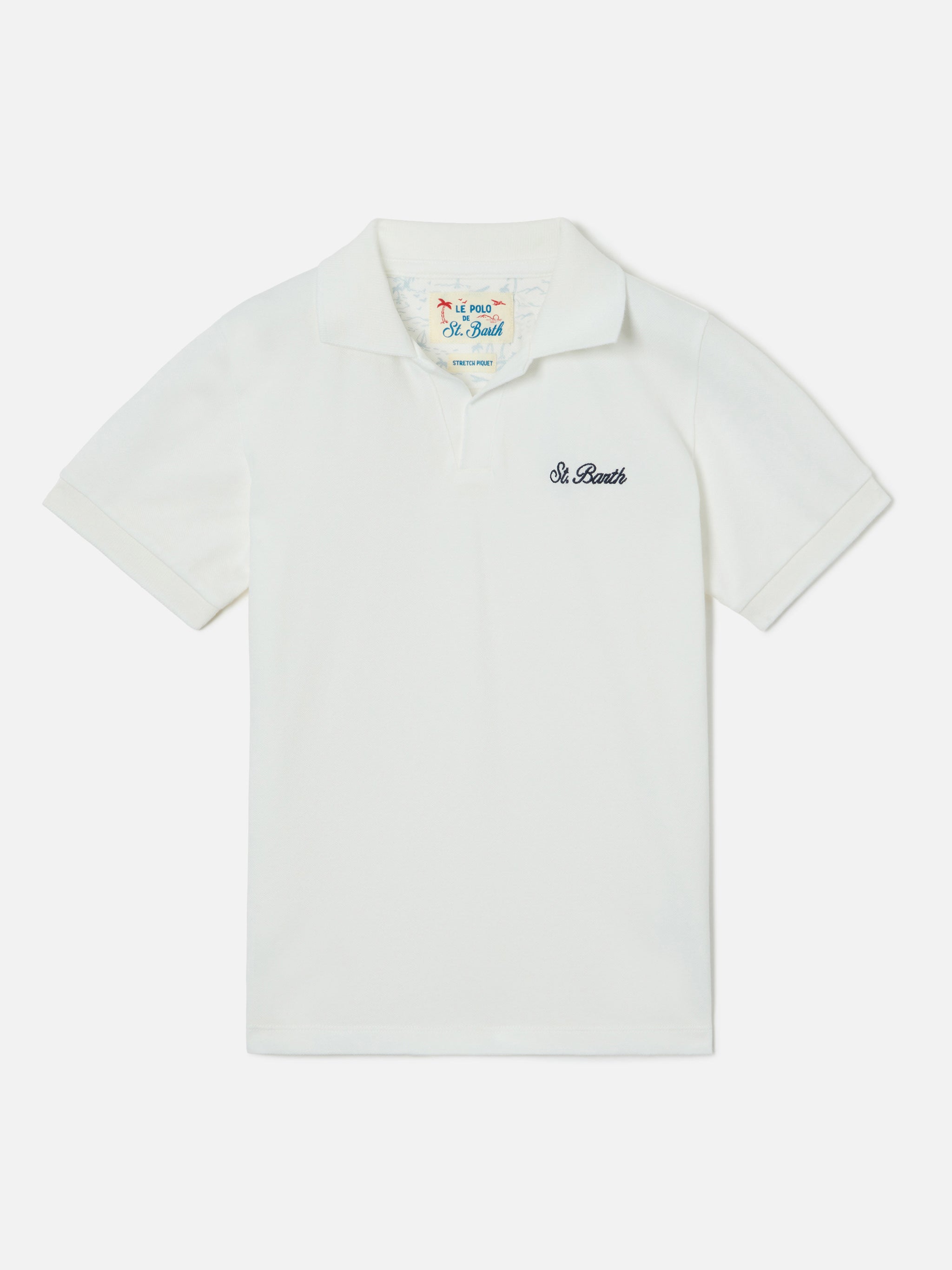mc2-saint-barth-polo-charles-jr-da-bambino-in-piquet-di-cotone-bianco image 1