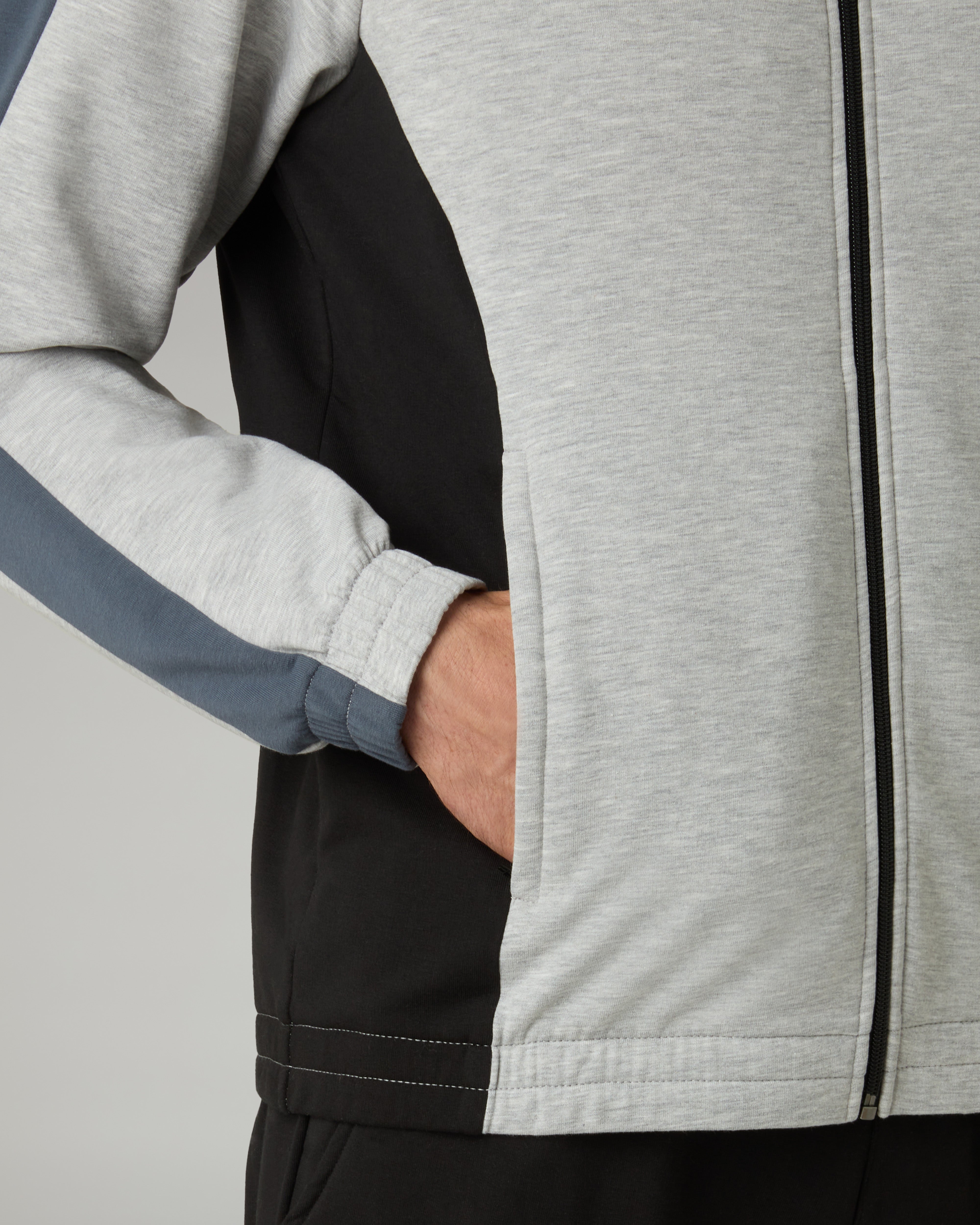 australian-echo-tracksuit-tuta-felpa-garzata-grigio-melange-made-in-italy image 6