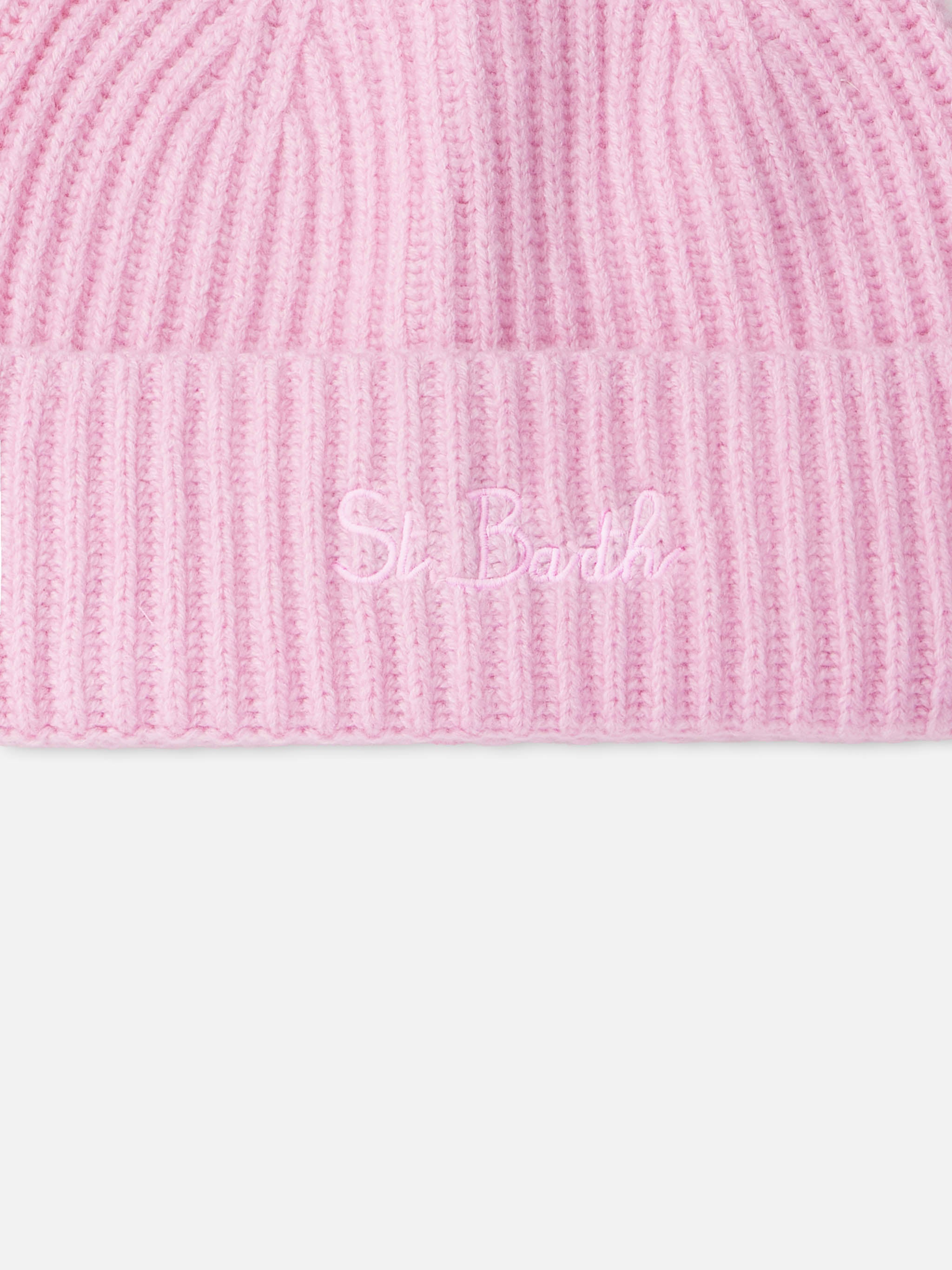 mc2-saint-barth-moss-berretto-unisex-in-misto-cashmere-rosa image 3