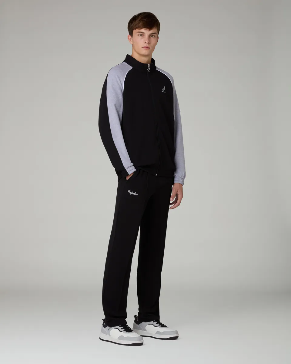 australian-posh-piquet-tracksuit-tuta-in-piquet-garzato-nero-made-in-italy image 1
