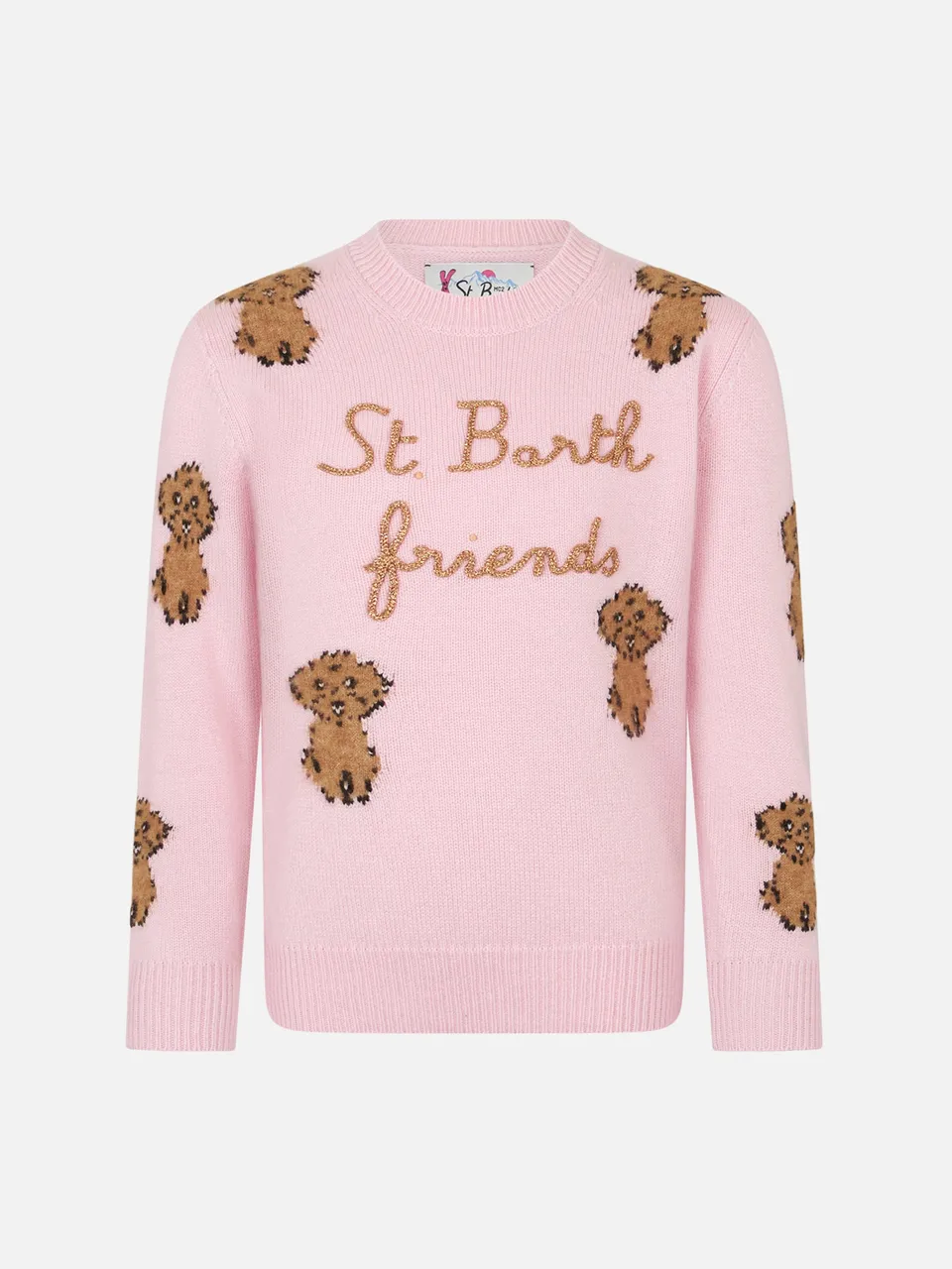 mc2-saint-barth-maglia-bambina-girocollo-rosa-st-barth-friends image 1