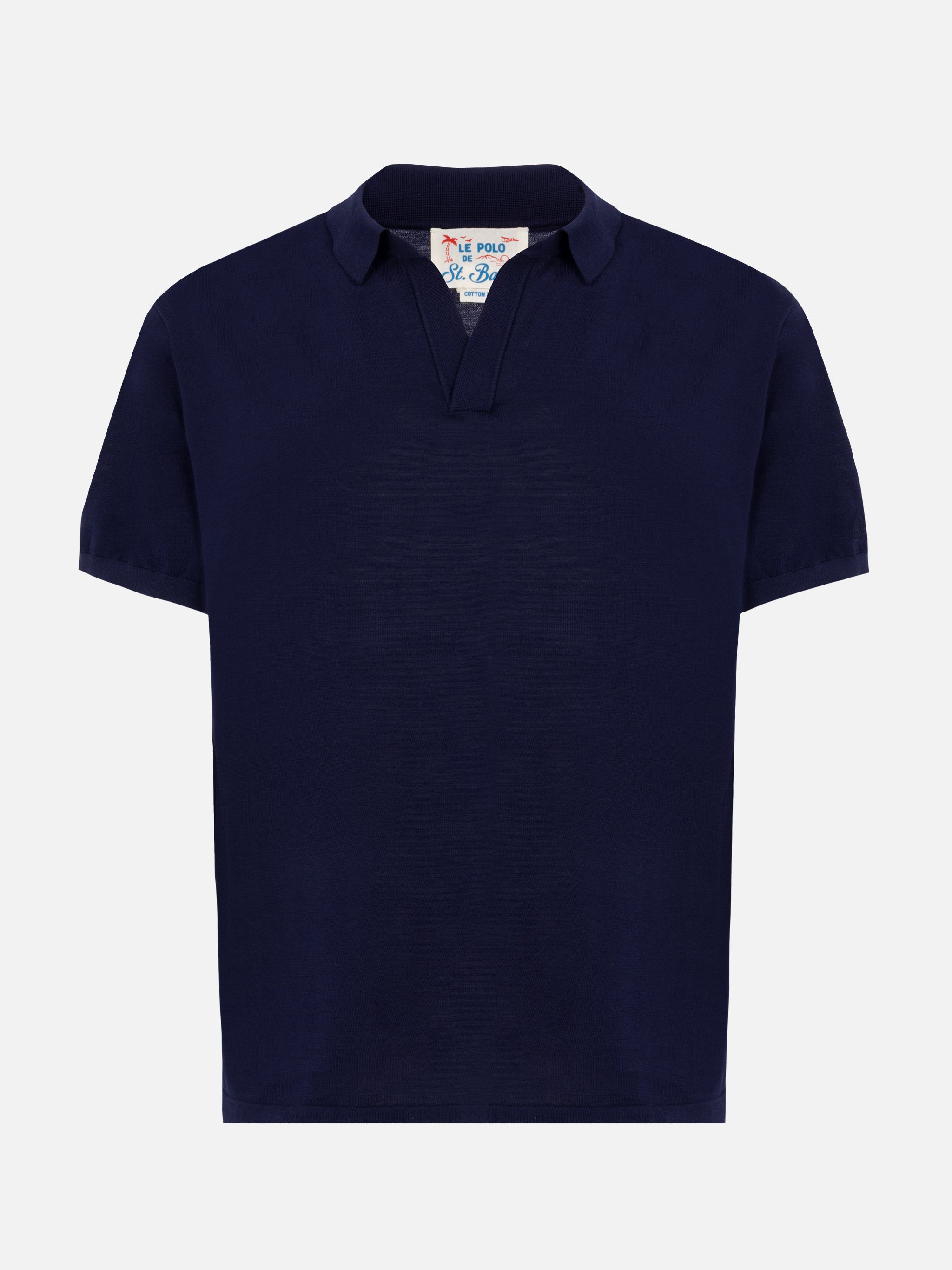 mc2-saint-barth-sloan-polo-uomo-maglia-seta-cotone-blu-navy image 3
