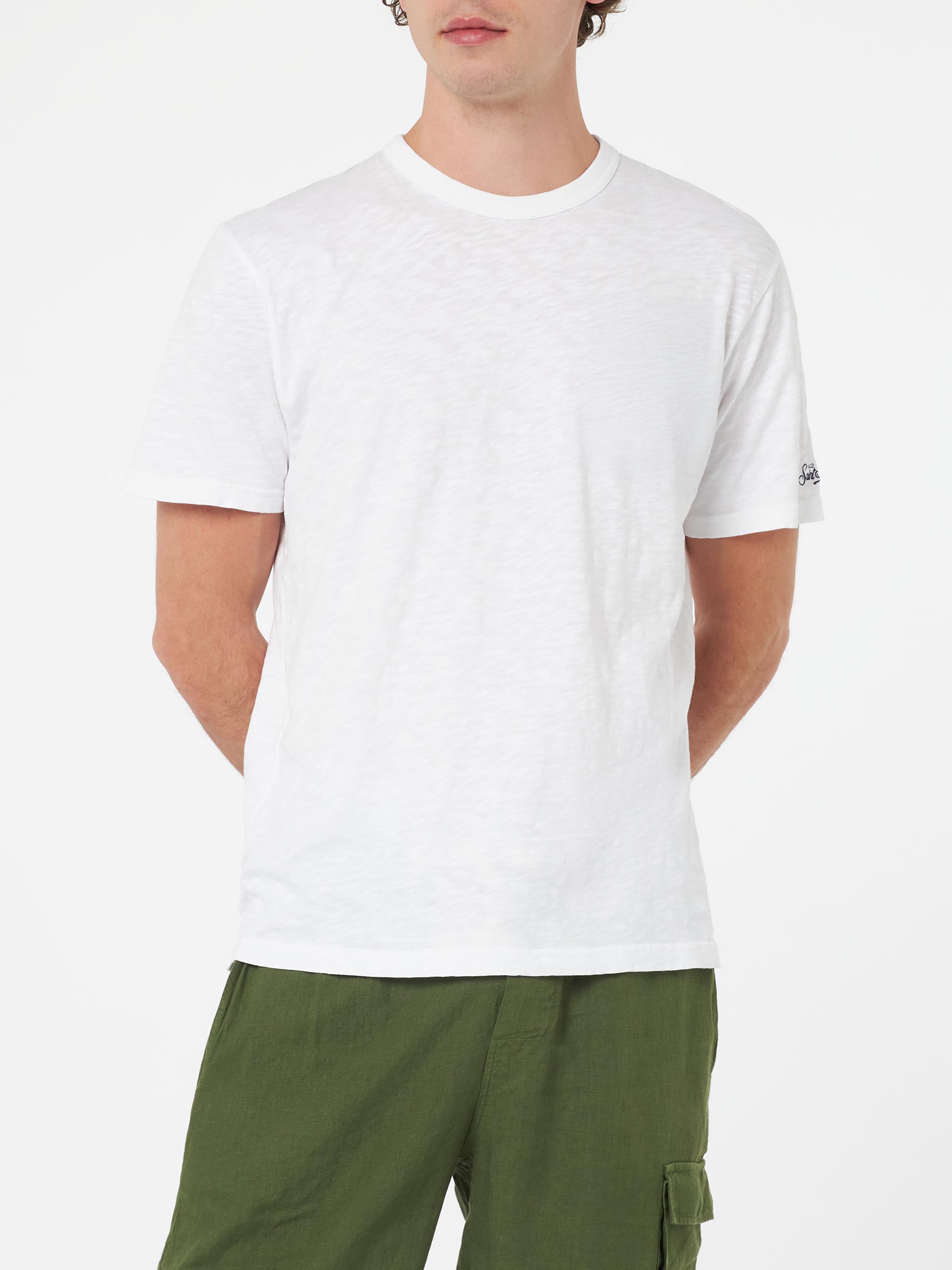 mc2-saint-barth-t-shirt-president-uomo-in-cotone-fiammato-bianco image 3