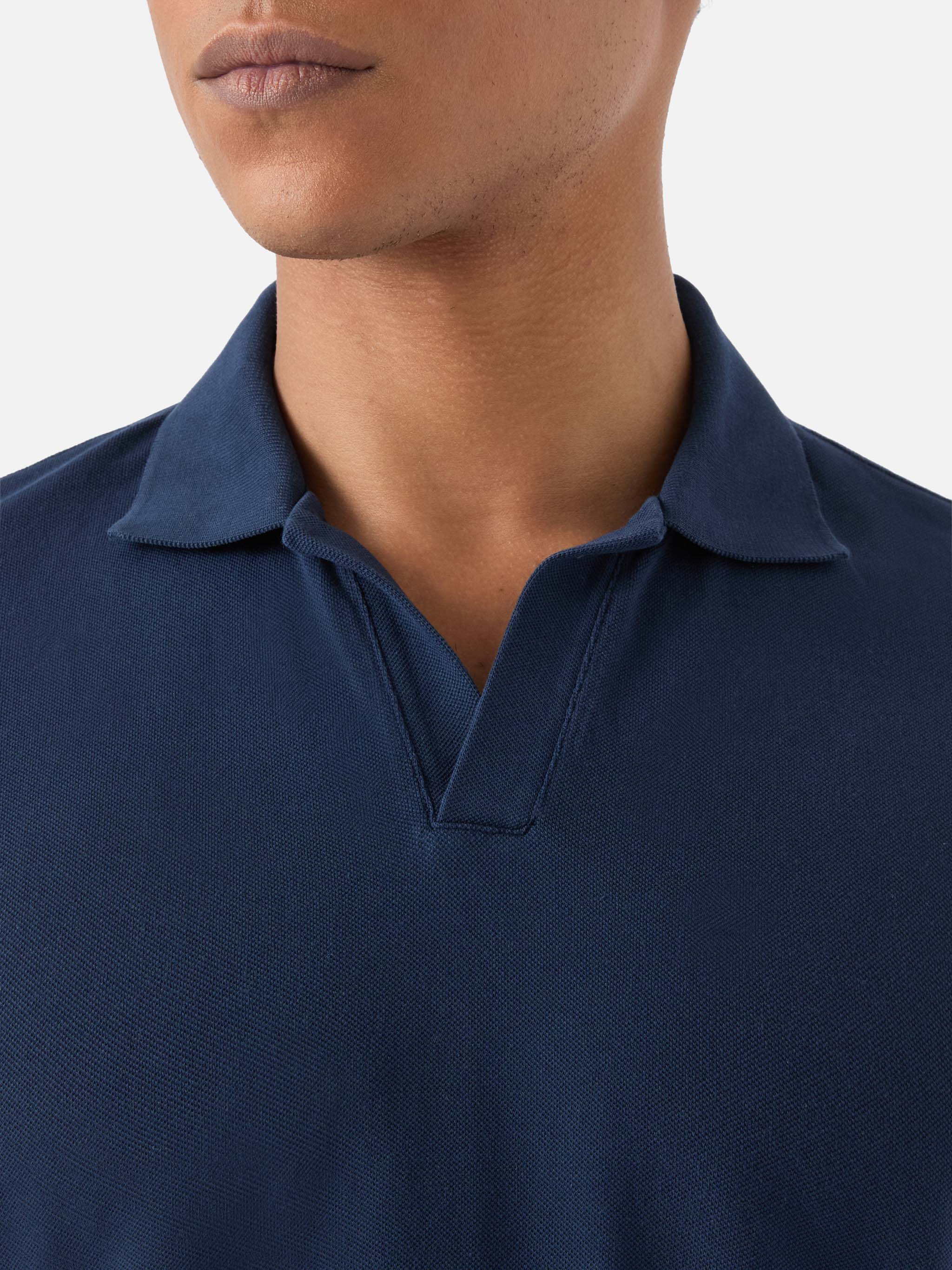 mc2-saint-barth-polo-charles-uomo-in-piquet-di-cotone-blu-navy image 2