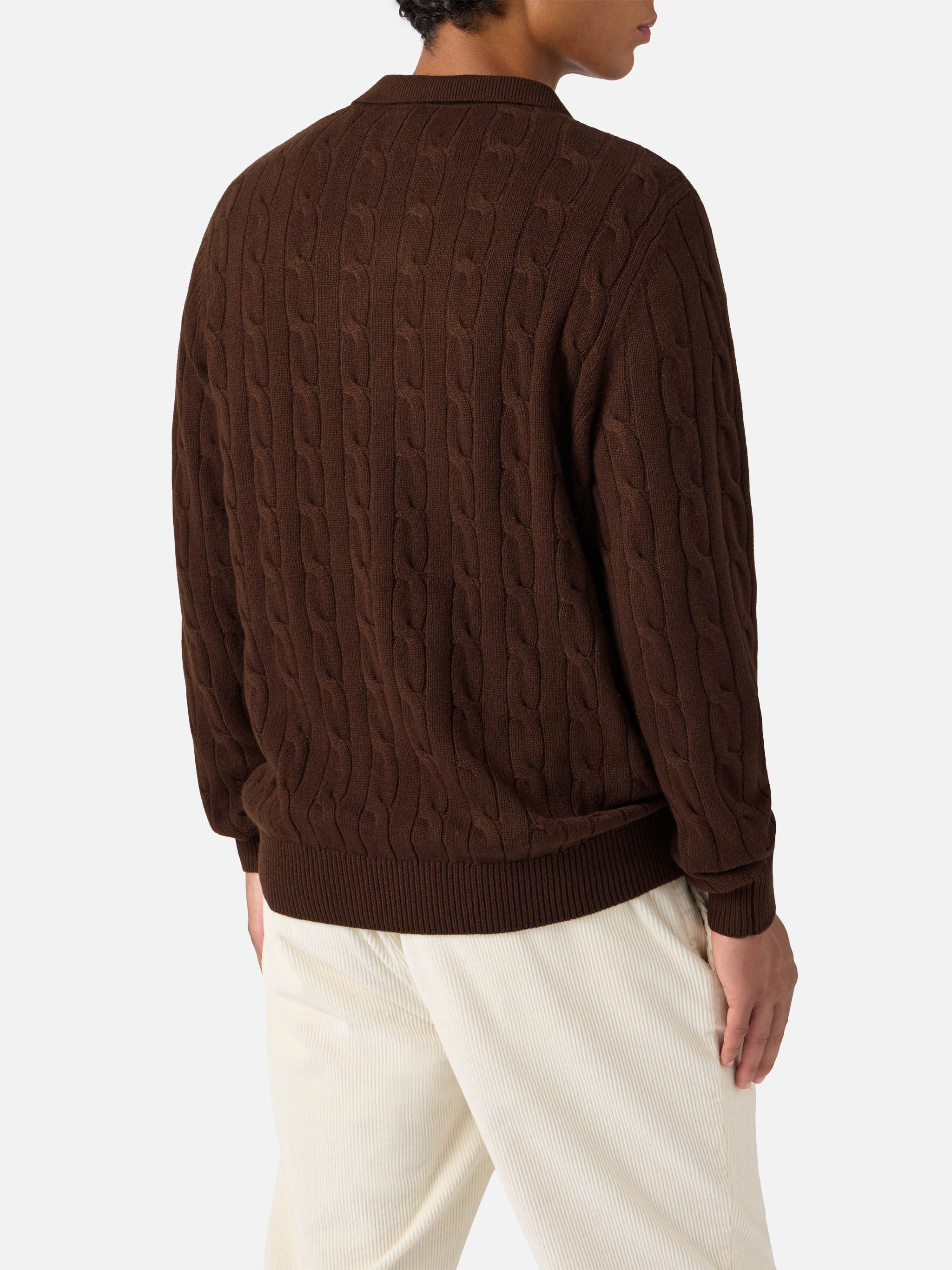 mc2-saint-barth-polo-in-maglia-downing-in-lana-marrone-da-uomo image 3