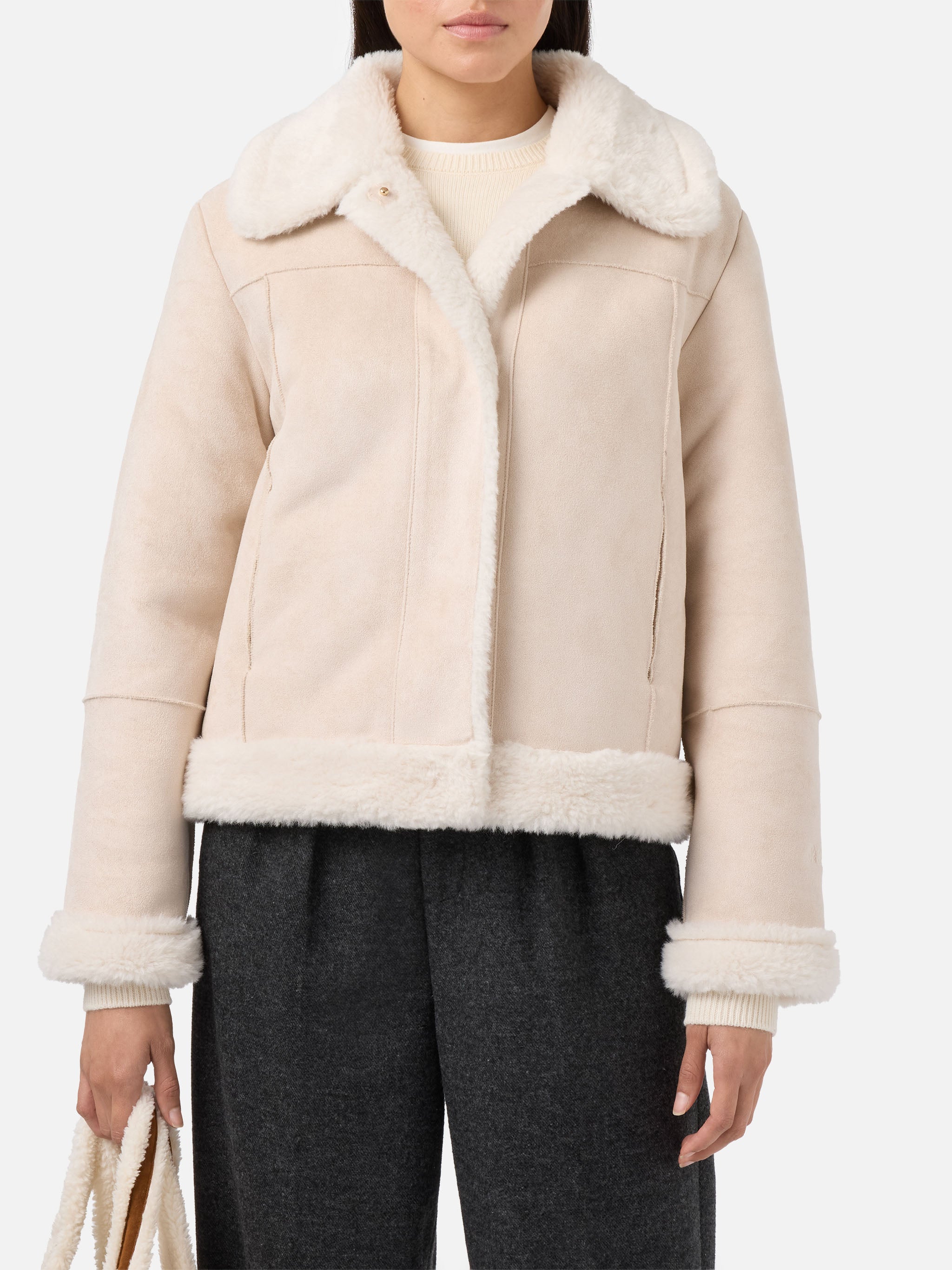 mc2-saint-barth-giacca-lorayne-in-eco-montone-cream-con-bordi-in-shearling image 1