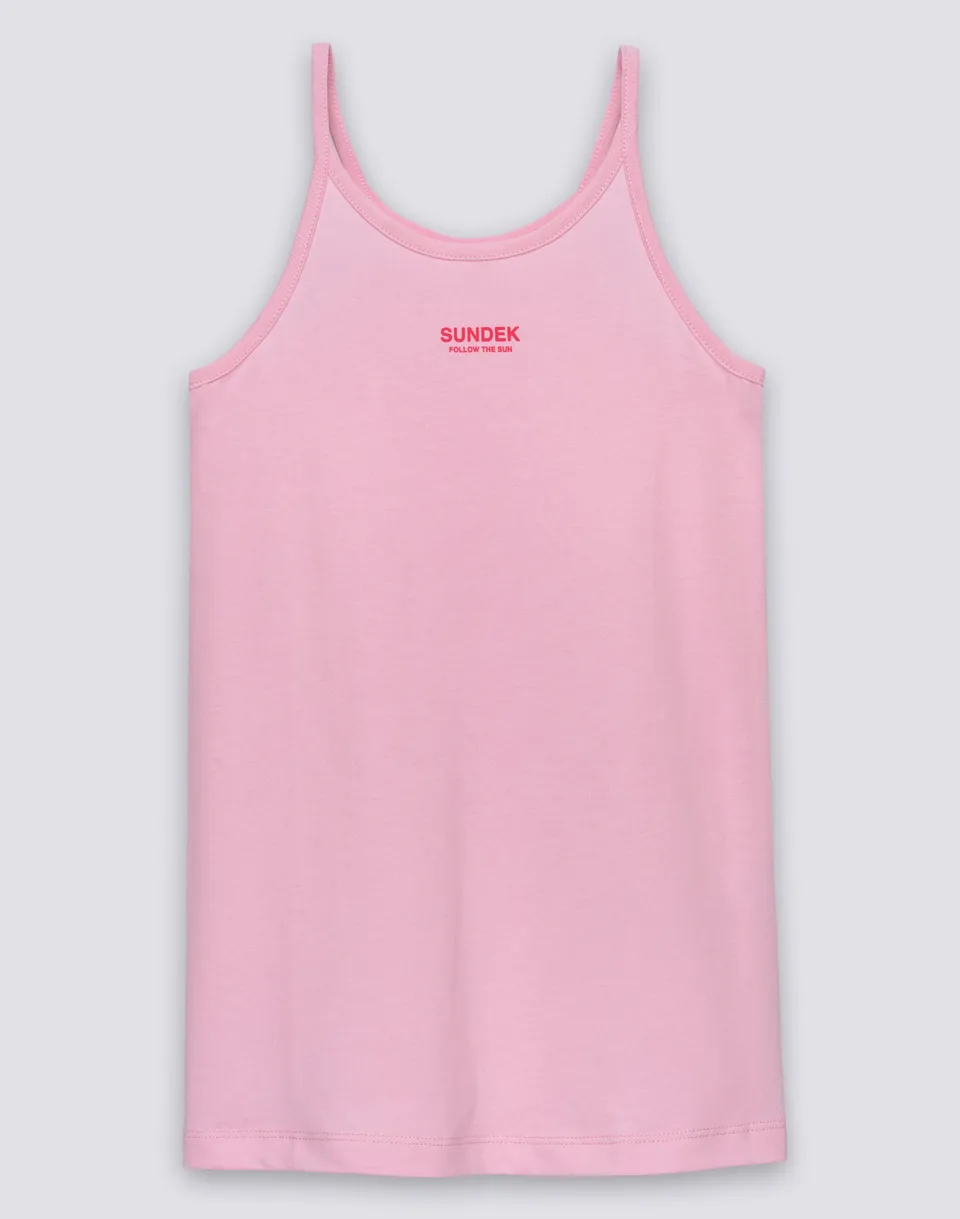 sundek-abito-da-bambina-senza-maniche-in-cotone-jersey-con-logo-g747drjs000 image 1