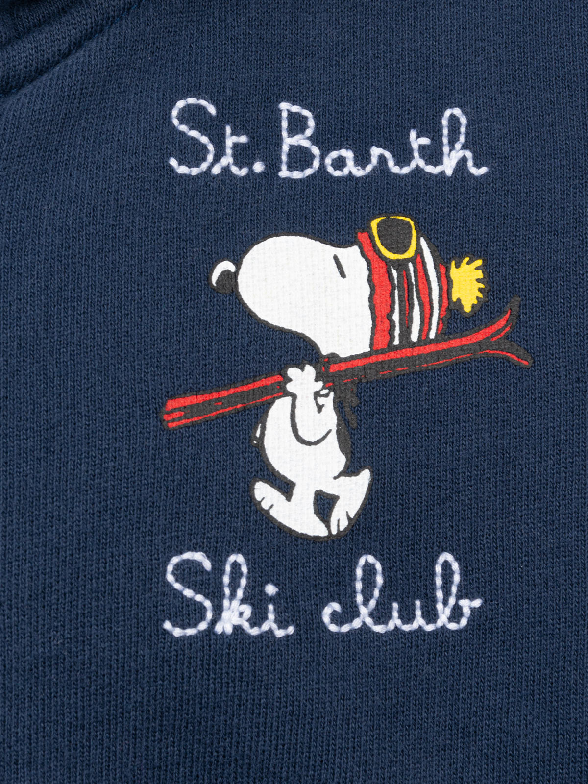mc2-saint-barth-felpa-da-bambino-toronto-blu-con-cappuccio-e-stampa-snoopy-snoop image 2