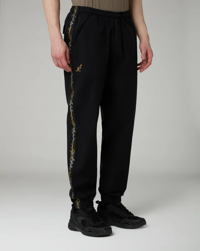 australian-mirage-lux-track-pant-nero-pantalone-cotton-twill-banda-lux-made-in-i image 1