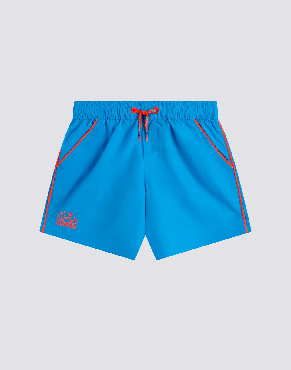 sundek-iconic-b700bdta100-costume-bambino-corto-taffet-con-piping image 1