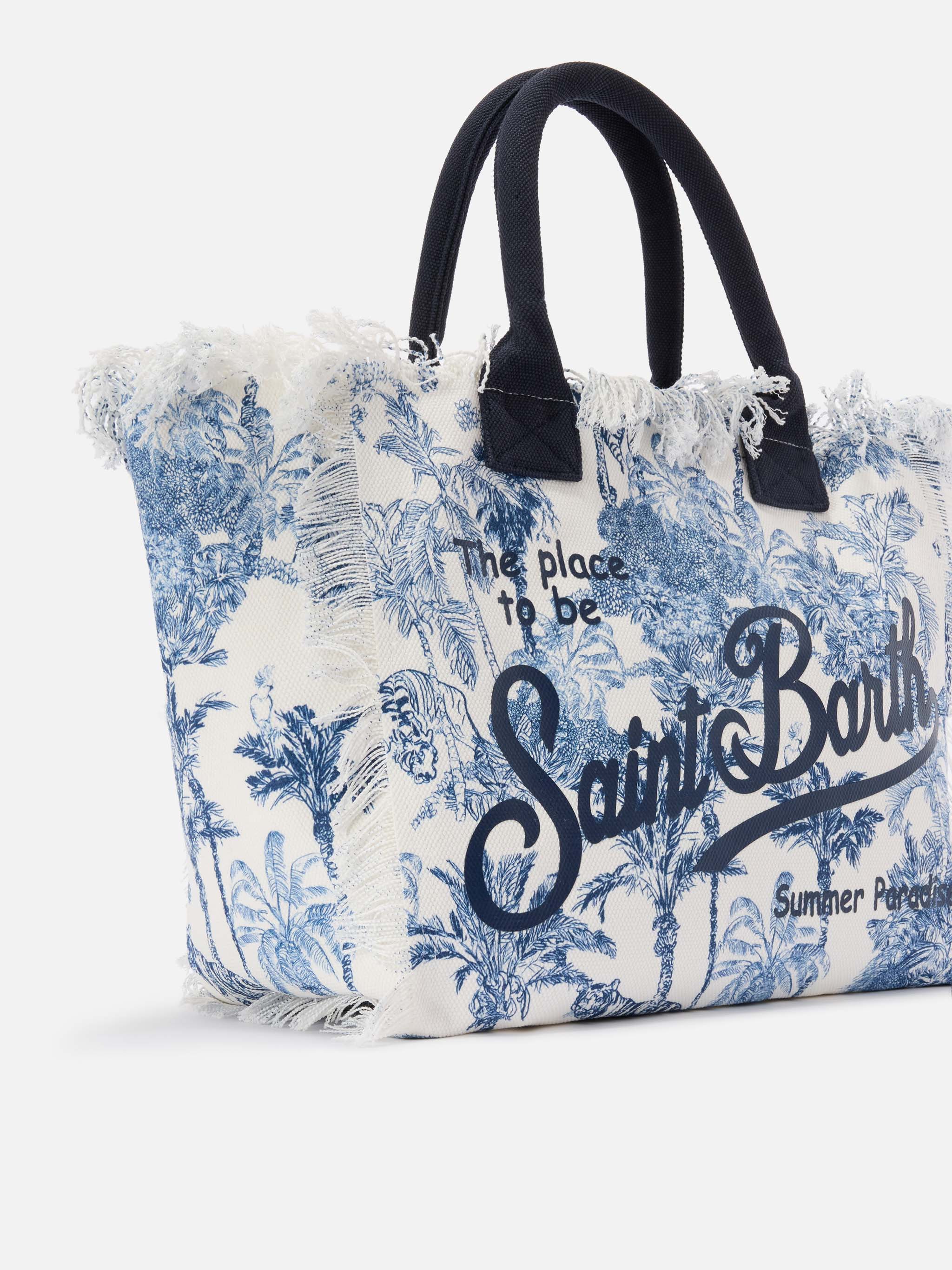 mc2-saint-barth-vanity-borsa-mare-canvas-toile-de-jouy-blu image 3