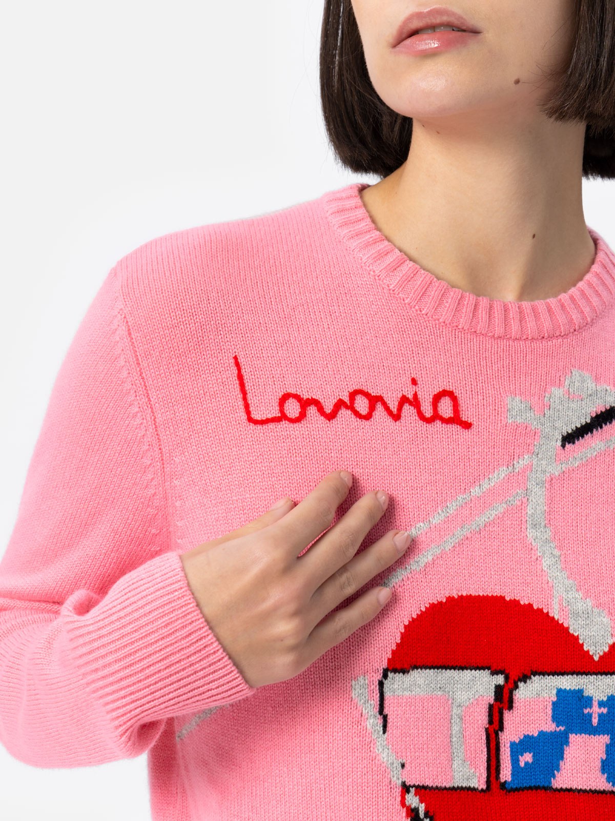 mc2-saint-barth-maglia-new-queen-donna-in-misto-cashmere-jacquard-postcard-rosa image 2