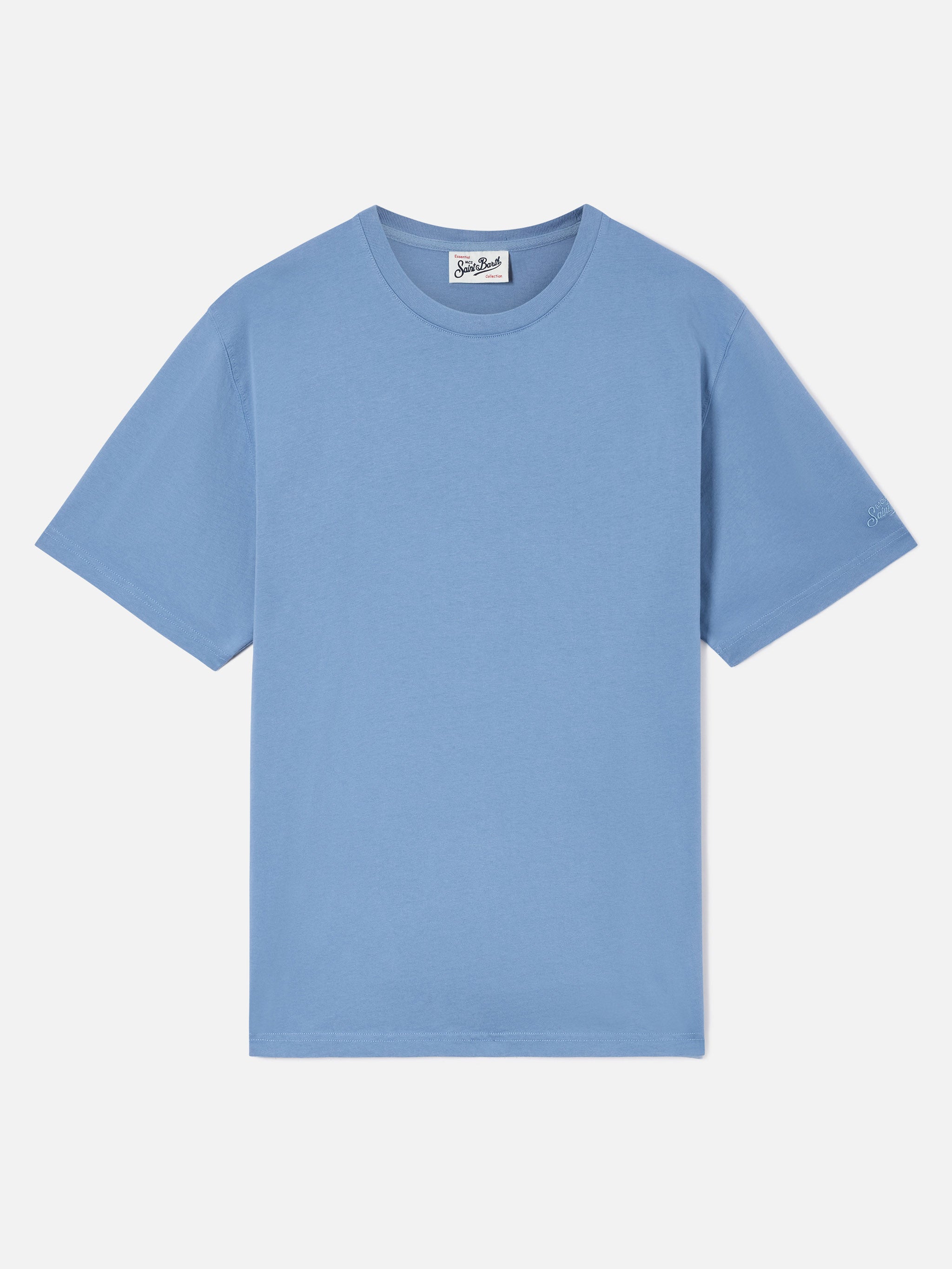 mc2-saint-barth-t-shirt-every-blu-in-cotone-con-ricamo-saint-barth-sulla-manica image 1