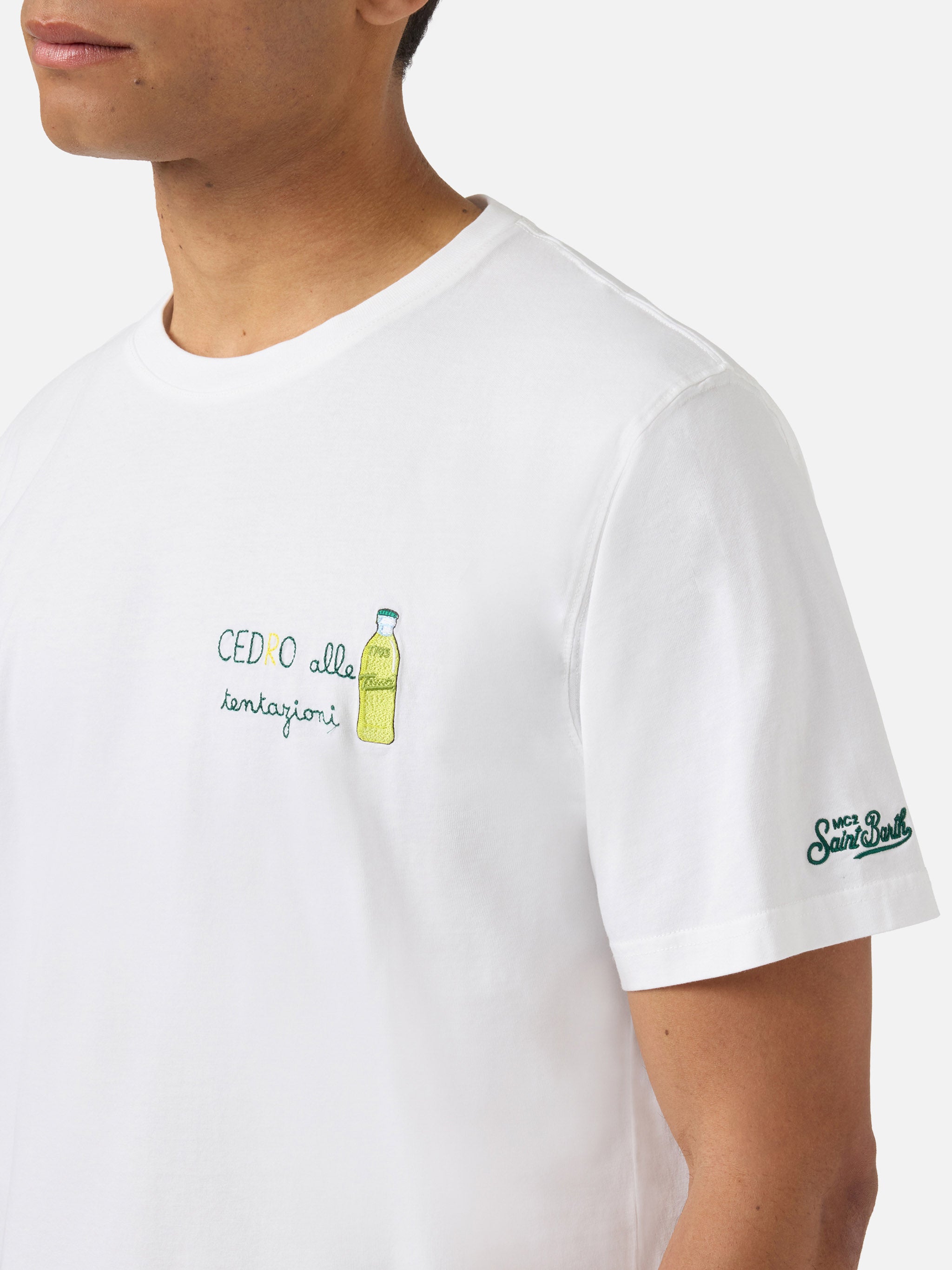 mc2-saint-barth-t-shirt-portofino-uomo-bianca-cedro-alle-tentazioni-special-edit image 2