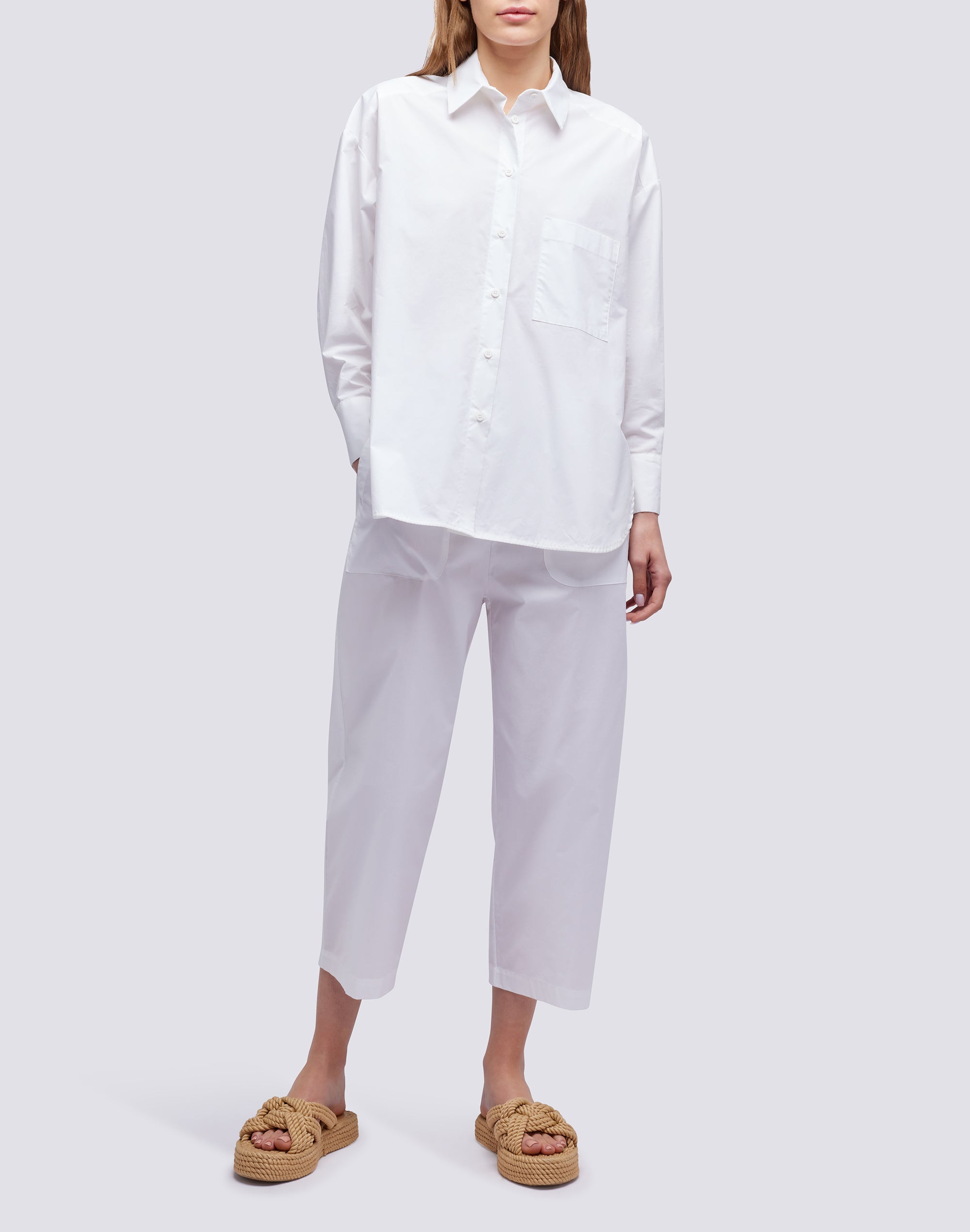 sundek-pantaloni-donna-in-popeline-di-cotone-vita-elastica-con-coulisse image 1