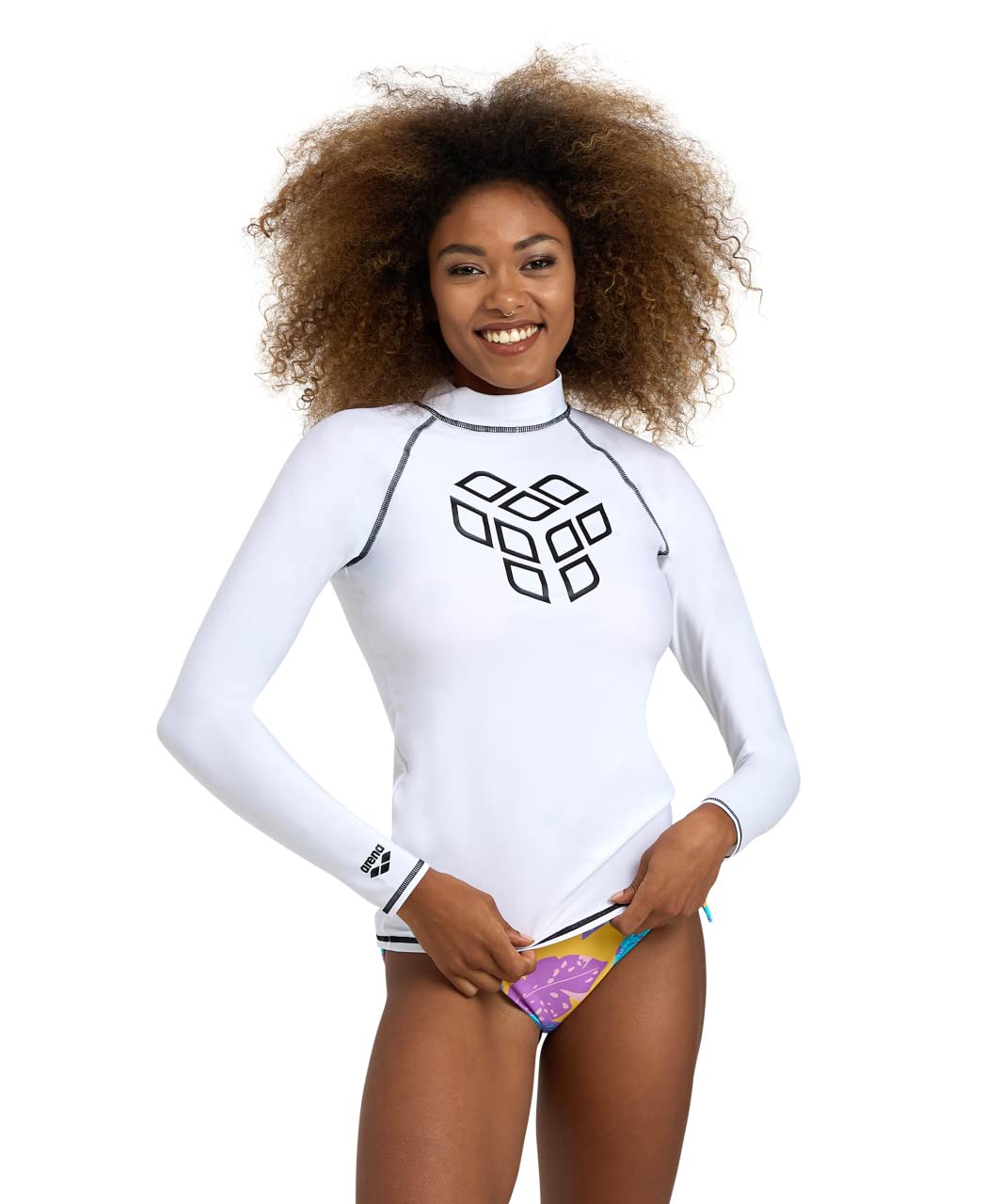 arena-rash-vest-l-s-graphic-maglia-termica-donna-manica-lunga-upf-40 image 8