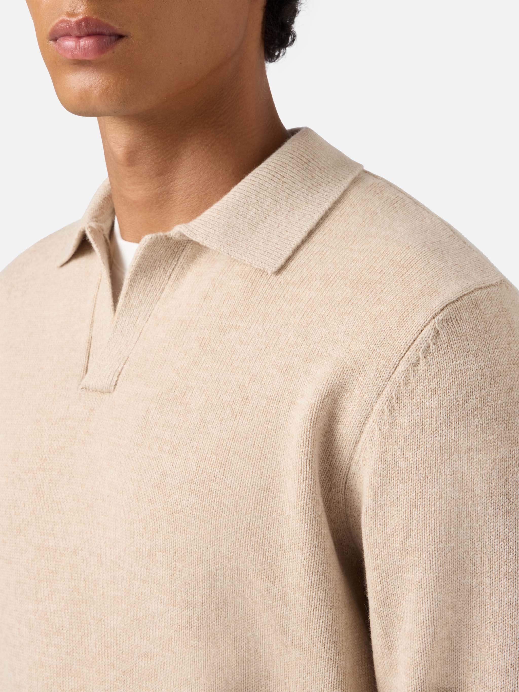 mc2-saint-barth-covent-polo-maglia-uomo-lana-beige-maniche-lunghe image 2