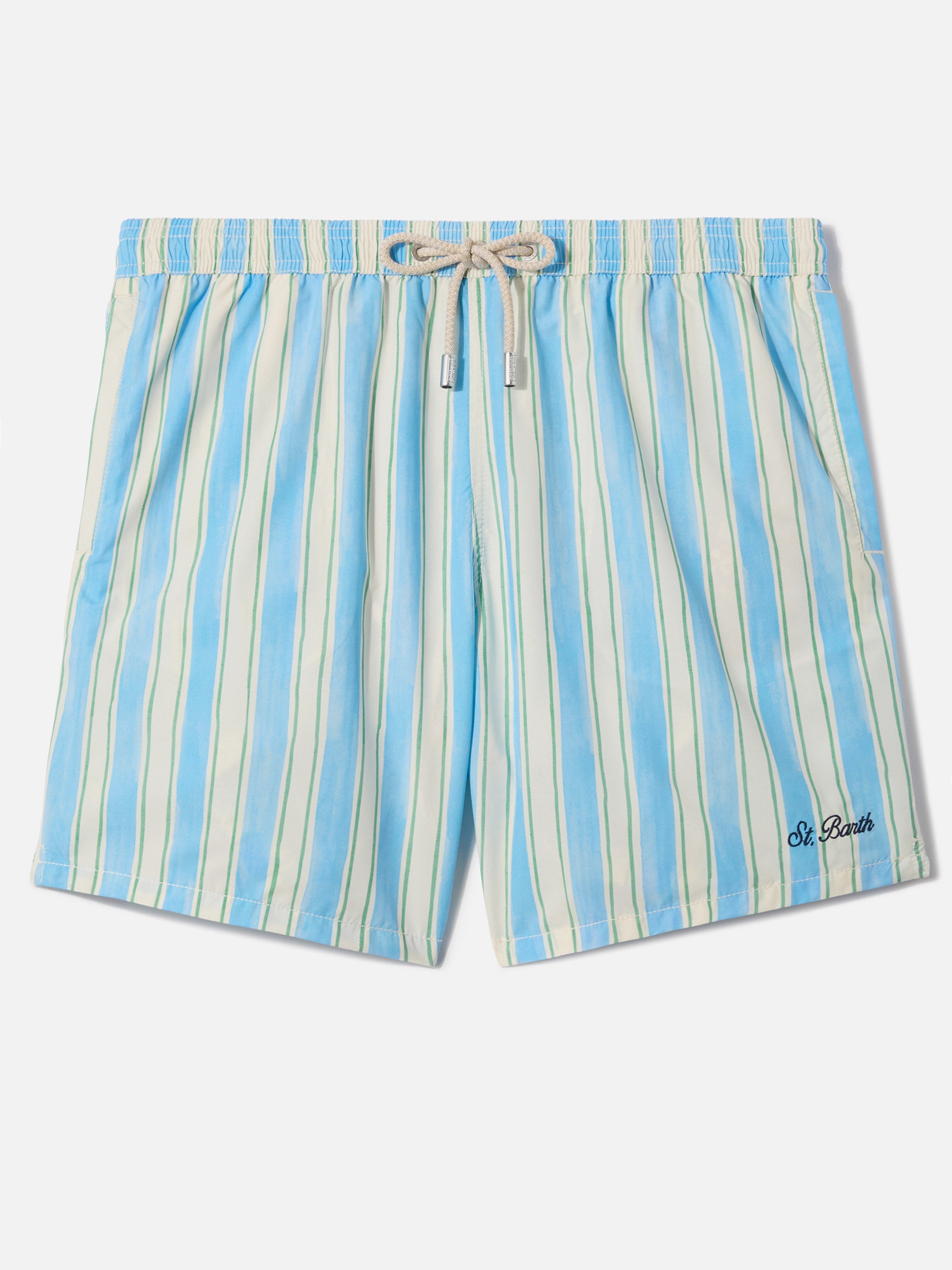 mc2-saint-barth-syros-costume-mare-uomo-righe-azzurre-logo image 1
