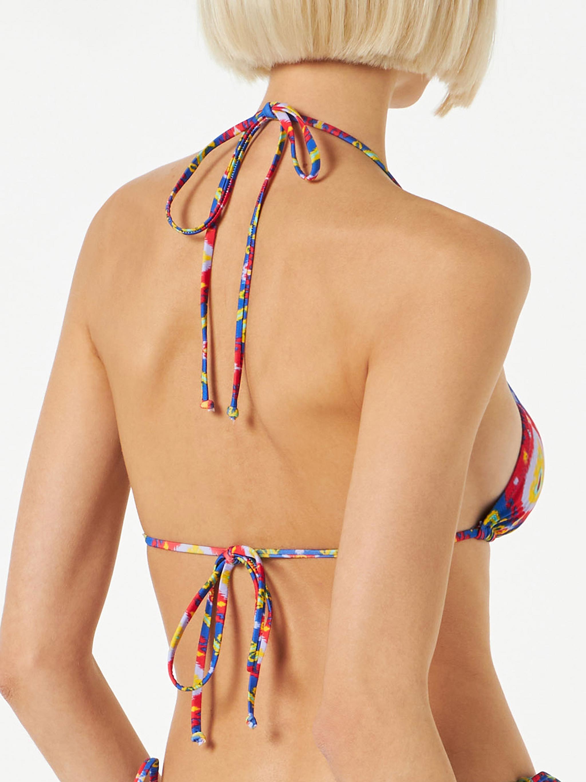 mc2-saint-barth-leah-top-bikini-triangolo-ikat-multicolor-blu image 3