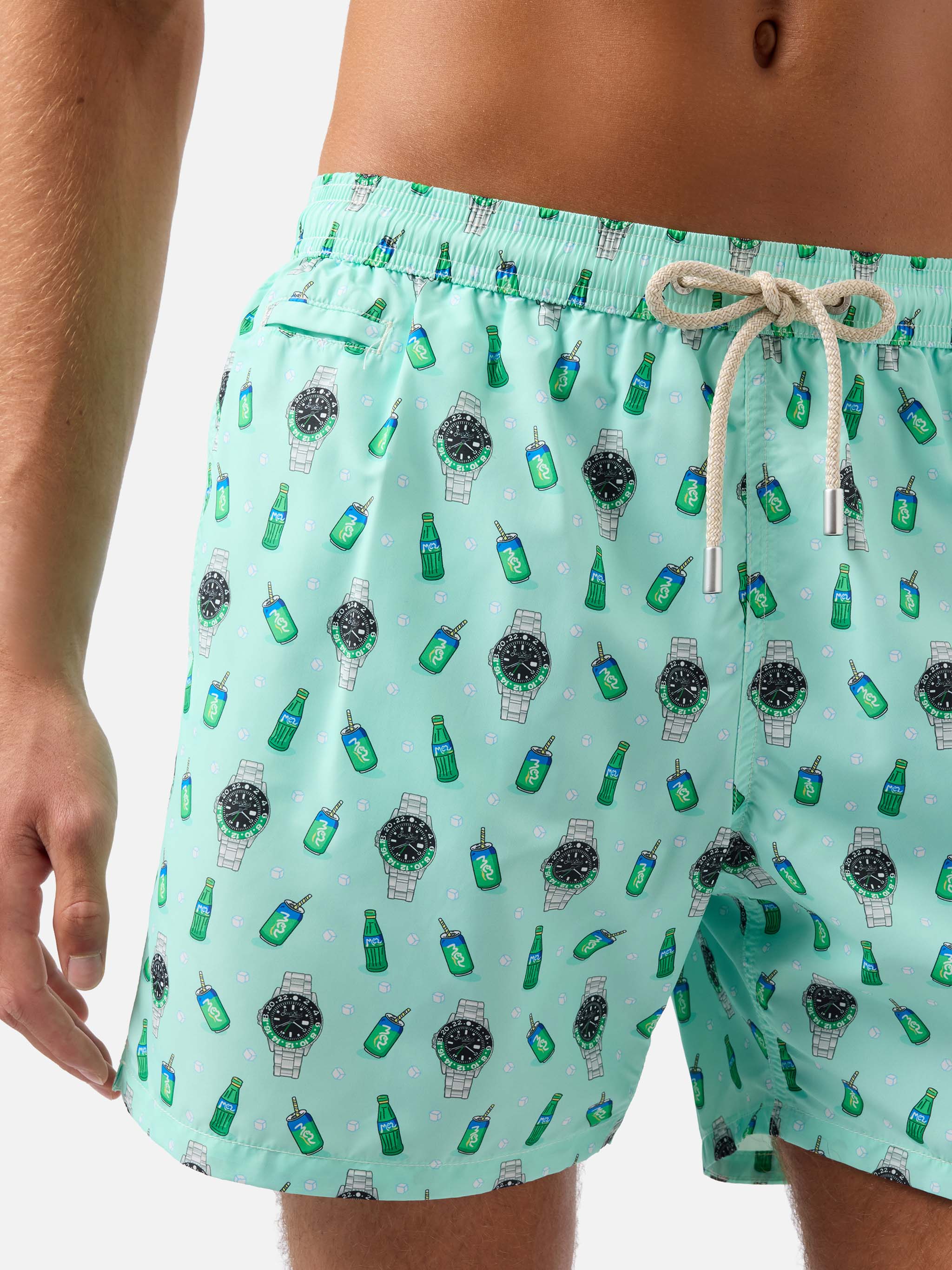 mc2-saint-barth-costume-da-bagno-lighting-micro-verde-menta-con-stampa-orologi-d image 4