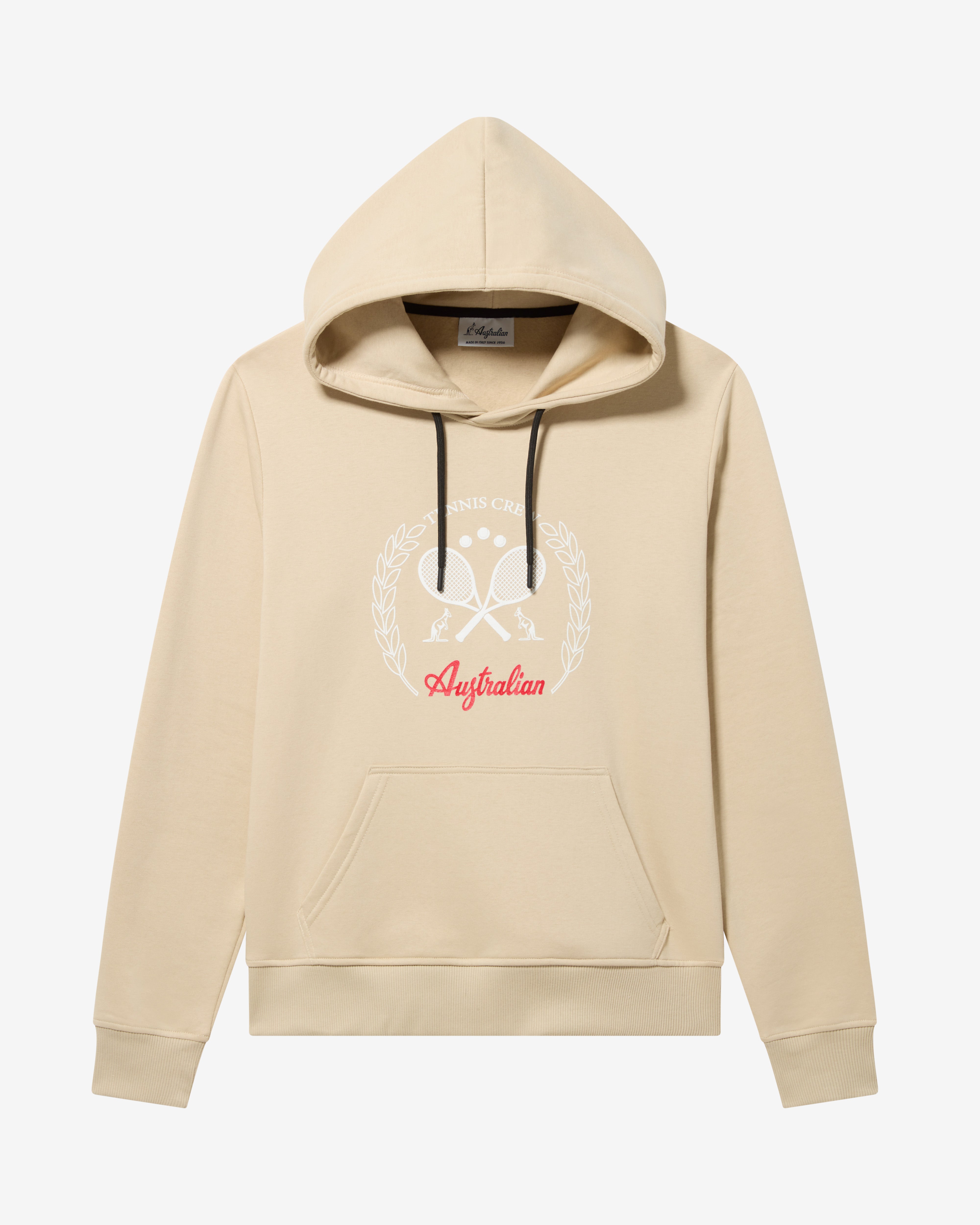 australian-tennis-crew-hoodie-felpa-cappuccio-sabbia image 5