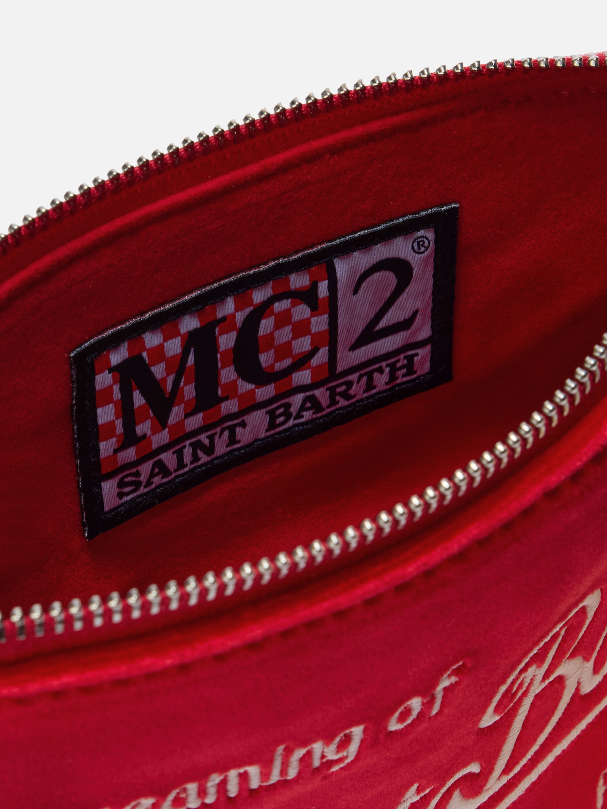 mc2-saint-barth-parisienne-mini-velvet-borsetta-a-spalla-rossa image 5