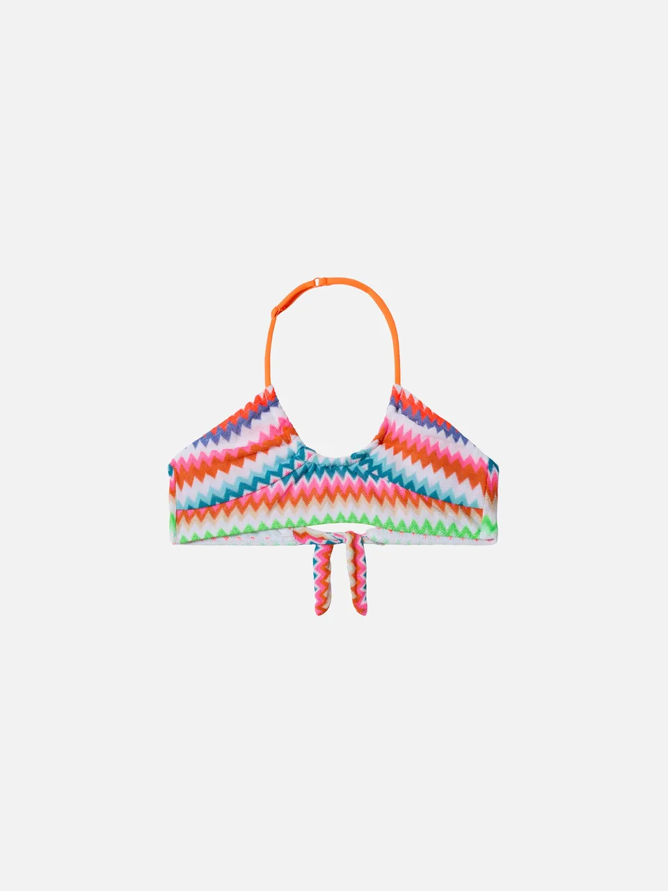 mc2-saint-barth-page-jr-top-crop-bambina-raschel-arancio-verde-fluo image 1