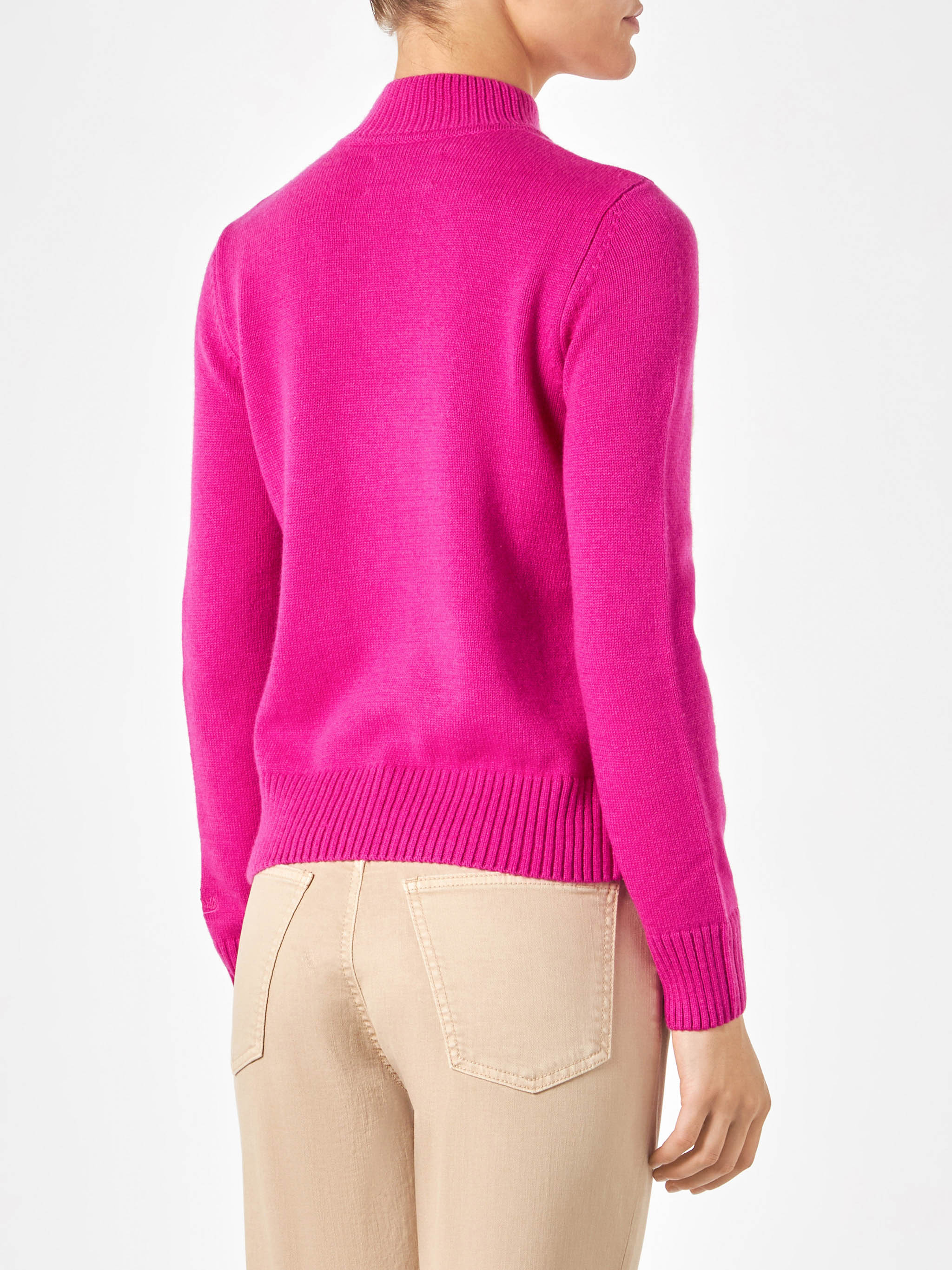 mc2-saint-barth-peak-maglione-donna-fucsia-cashmere-misto-stampa-cortina image 4