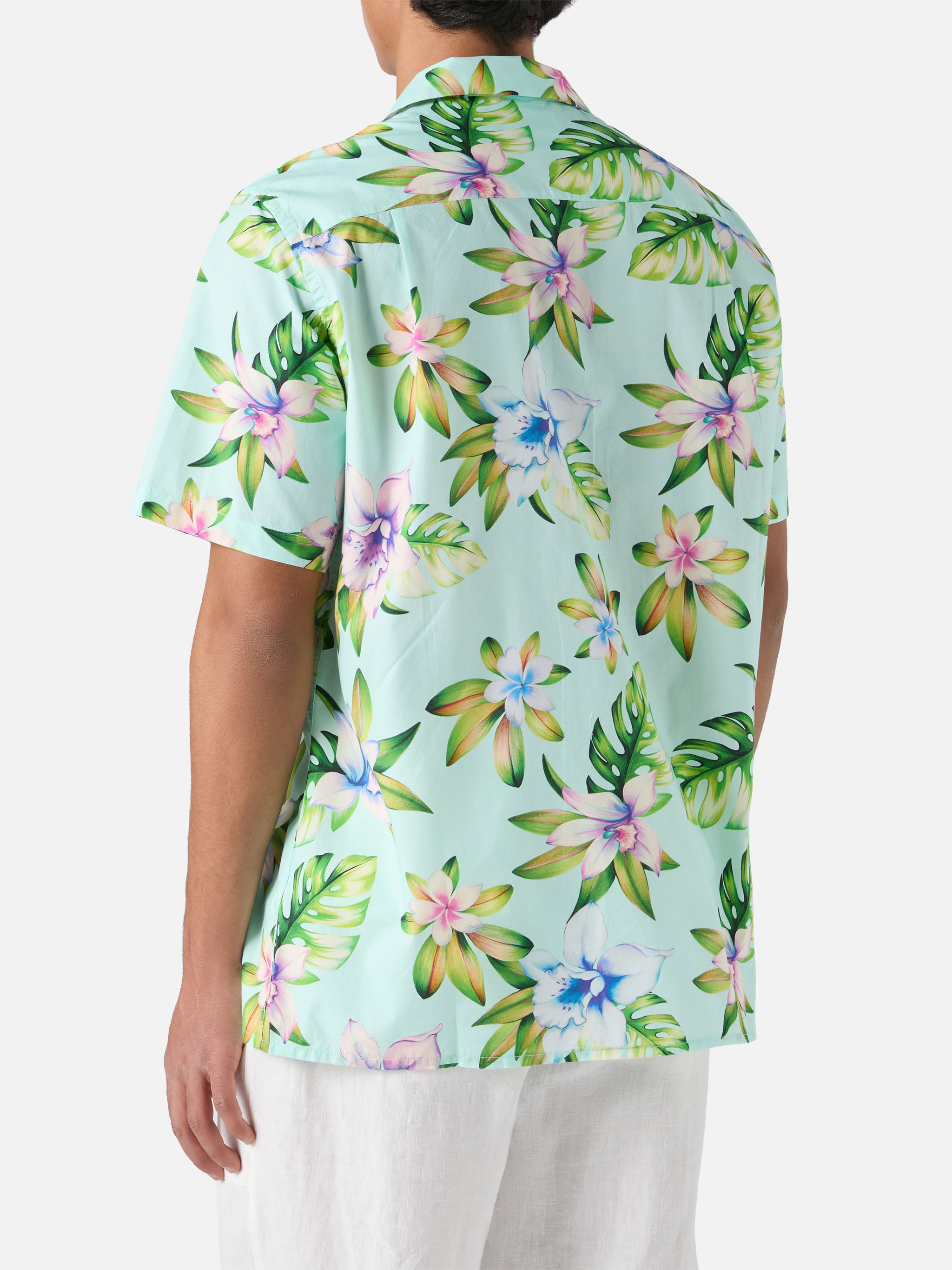 mc2-saint-barth-camicia-a-maniche-corte-kalea-in-cotone-con-stampa-floreale image 3