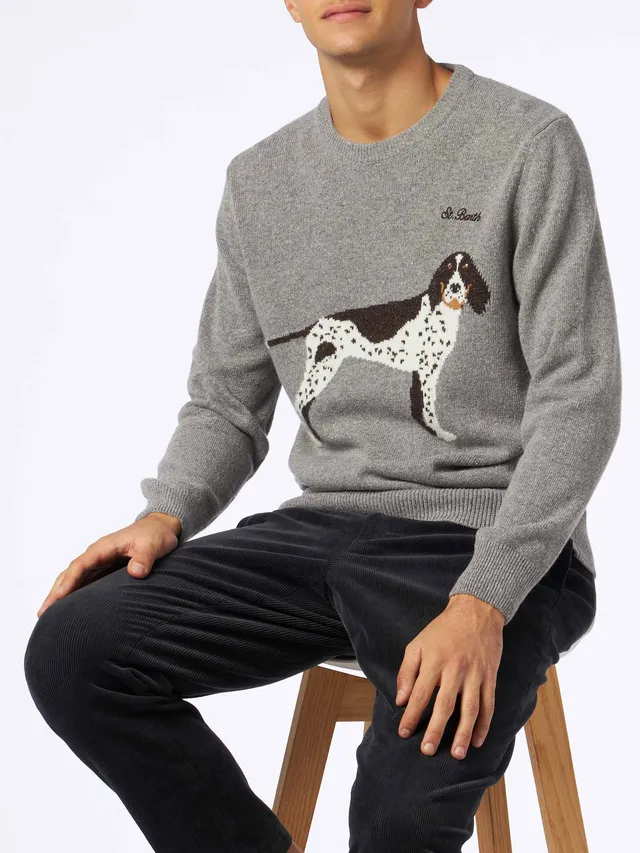 mc2-saint-barth-maglia-heron-uomo-in-filato-donegal-misto-lana-grigio-jacquard-c image 1