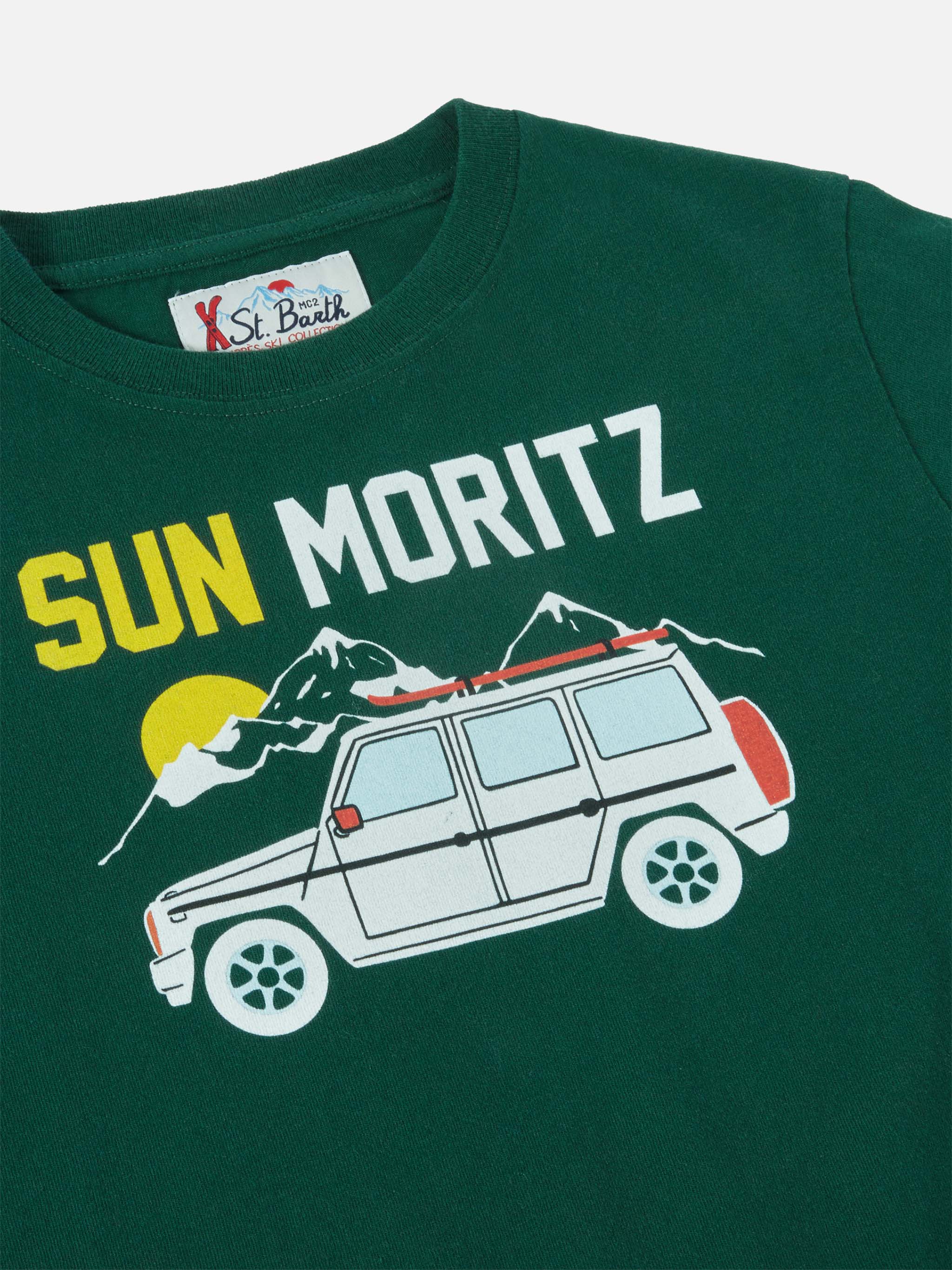 mc2-saint-barth-luton-jr-t-shirt-maniche-lunghe-da-bambino-in-cotone-verde-con-r image 2