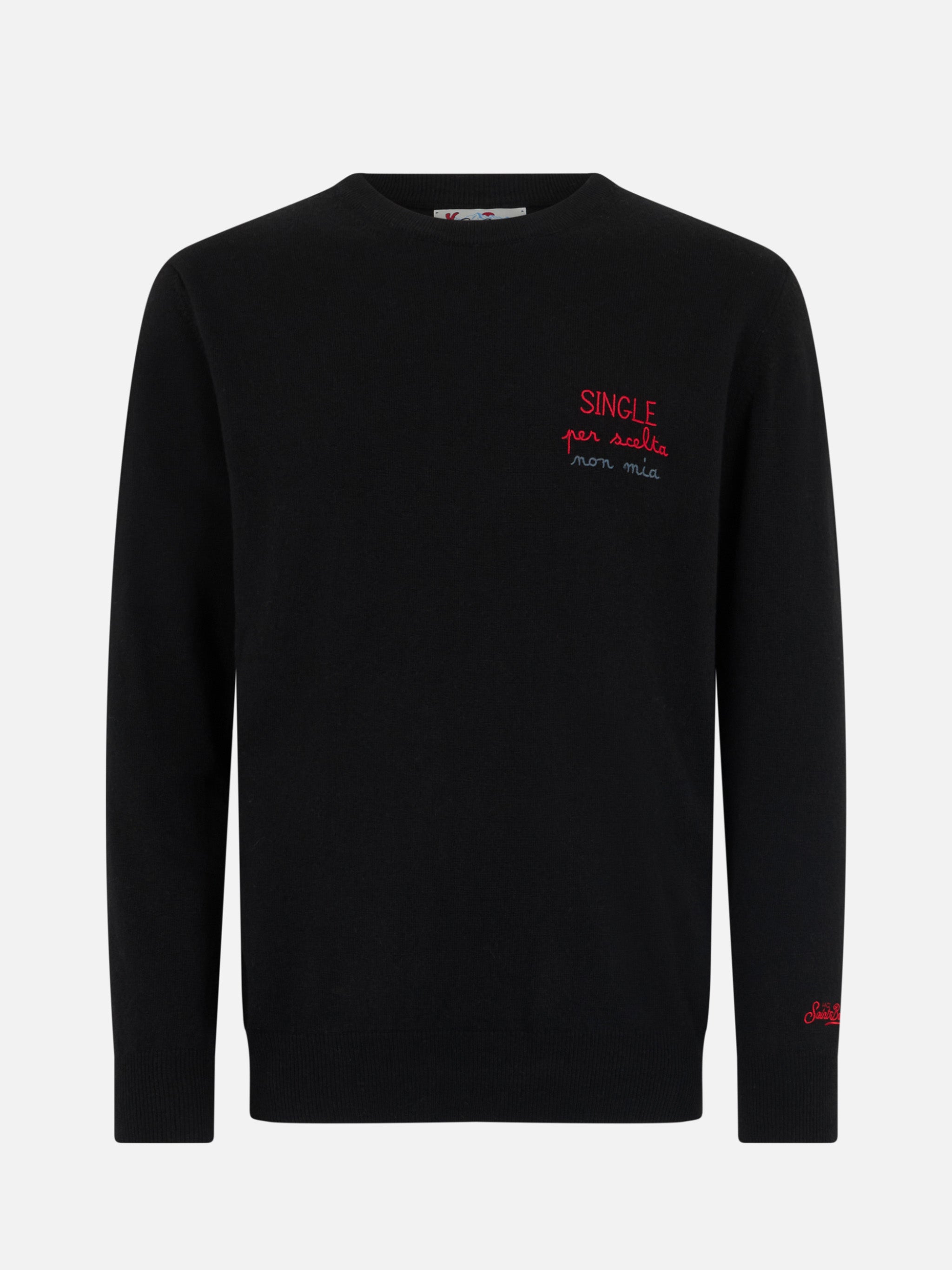 mc2-saint-barth-maglione-girocollo-heron-nero-uomo-ricamo image 4