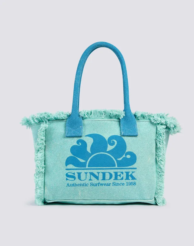 sundek-tote-bag-regular-donna-effetto-stone-washed-con-zip image 1